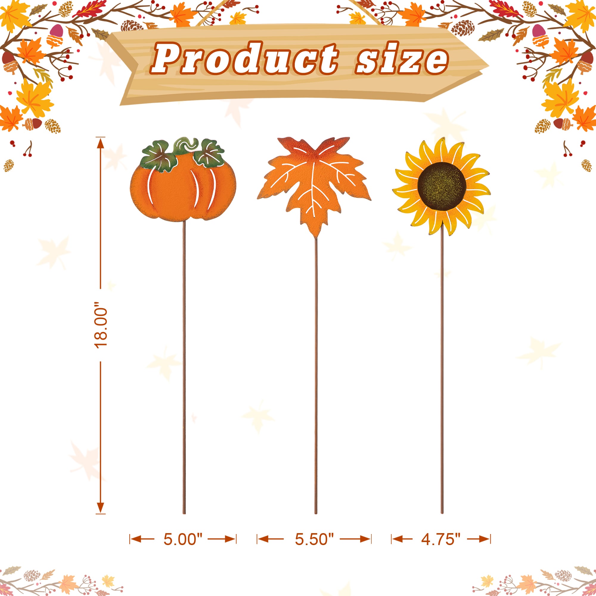Glitzhome 2030000010 Outdoor-Thanksgiving-Decor - View #6