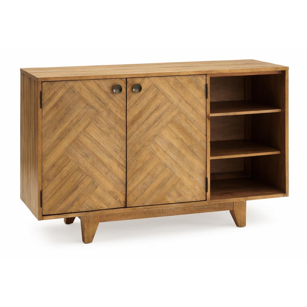 RST Brands IP-RECSMBUFF-CON Reclaimed Wood Small Buffet Console Table Midcentury Pine Wood Console Table