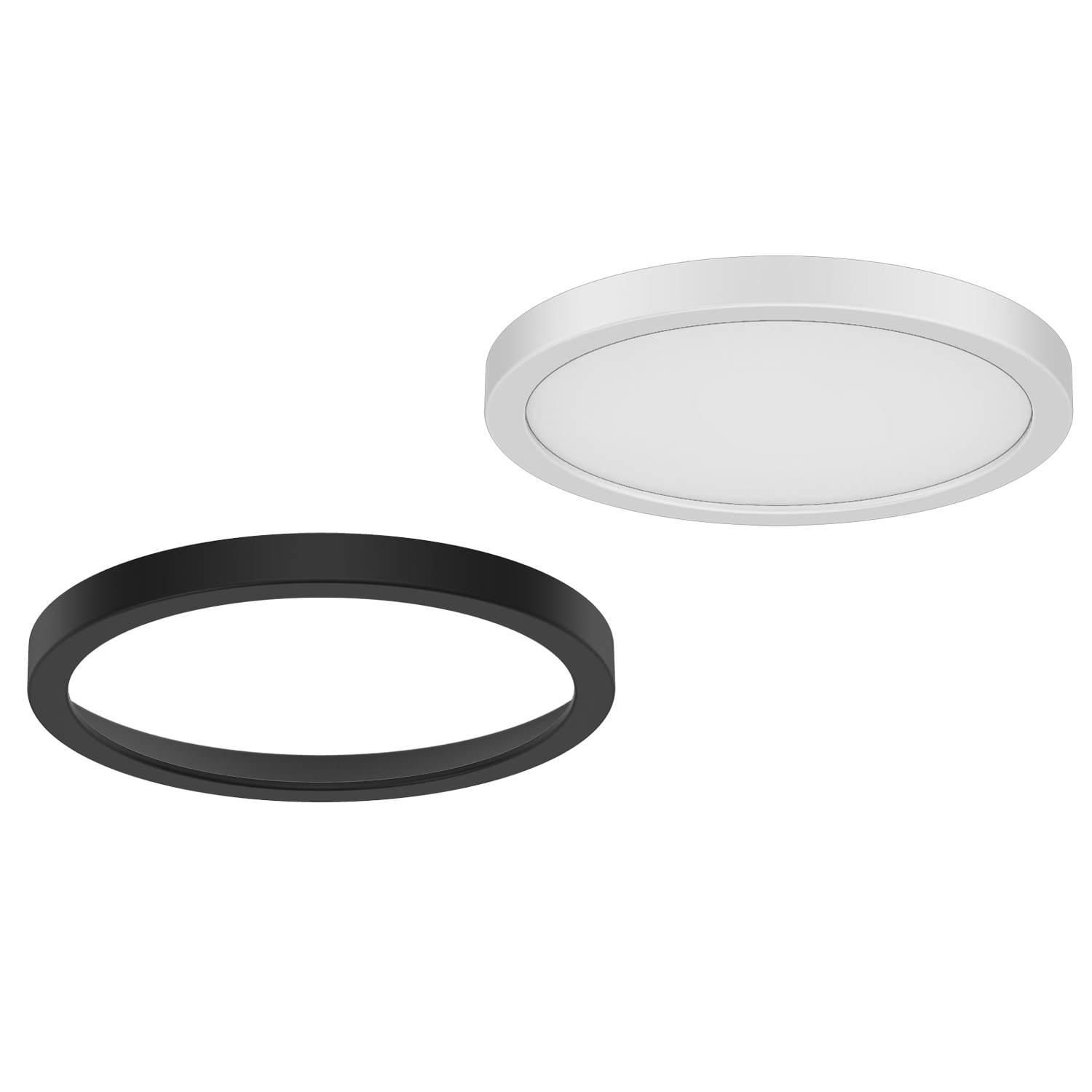 Project Source MXL1246-L90K9027R 1 -Light 7.5-in Matte Multiple colors/finishes Integrated LED Flush Mount Light 2 -Pack