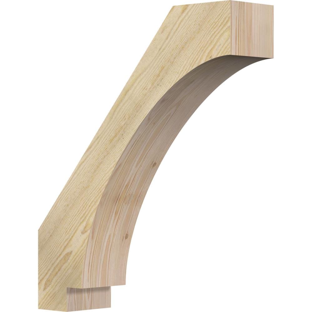 Ekena Millwork BRC06X24X28IMP00RDF 6-in x 24-in x 28-in Douglas Fir Unfinished Wood Imperial Rough Sawn Knee Brace