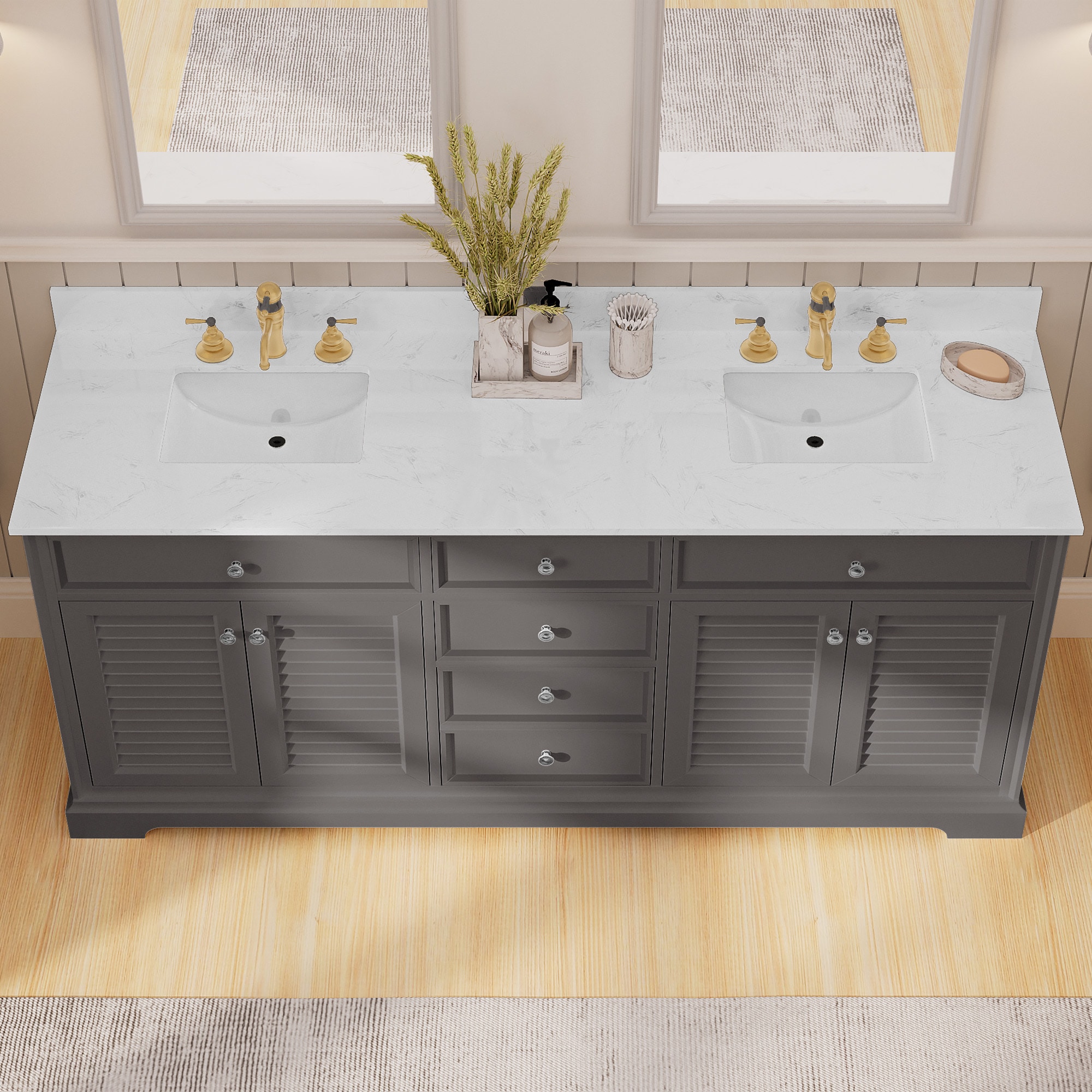 JEAREY DXRZJ-6S-BE Bath-Vanity-Combo - View #4