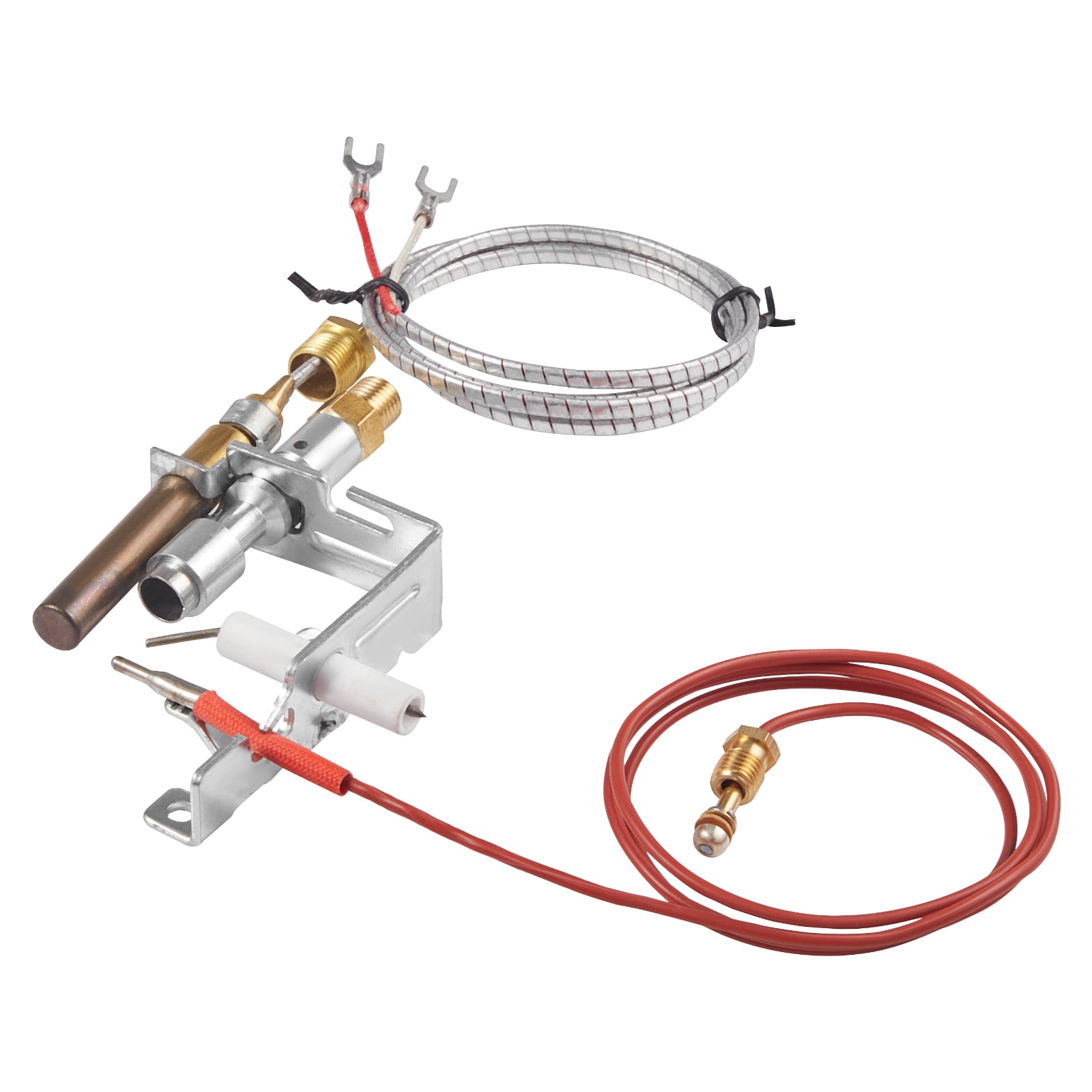GIVIMO Natural Gas Fireplace Pilot Assembly Replacement for OE 103779-01 PP231 NG8218 with Thermocouple Thermopile Electrode Compatible with CIVF-25 VFH-33M VFSR-16 Models