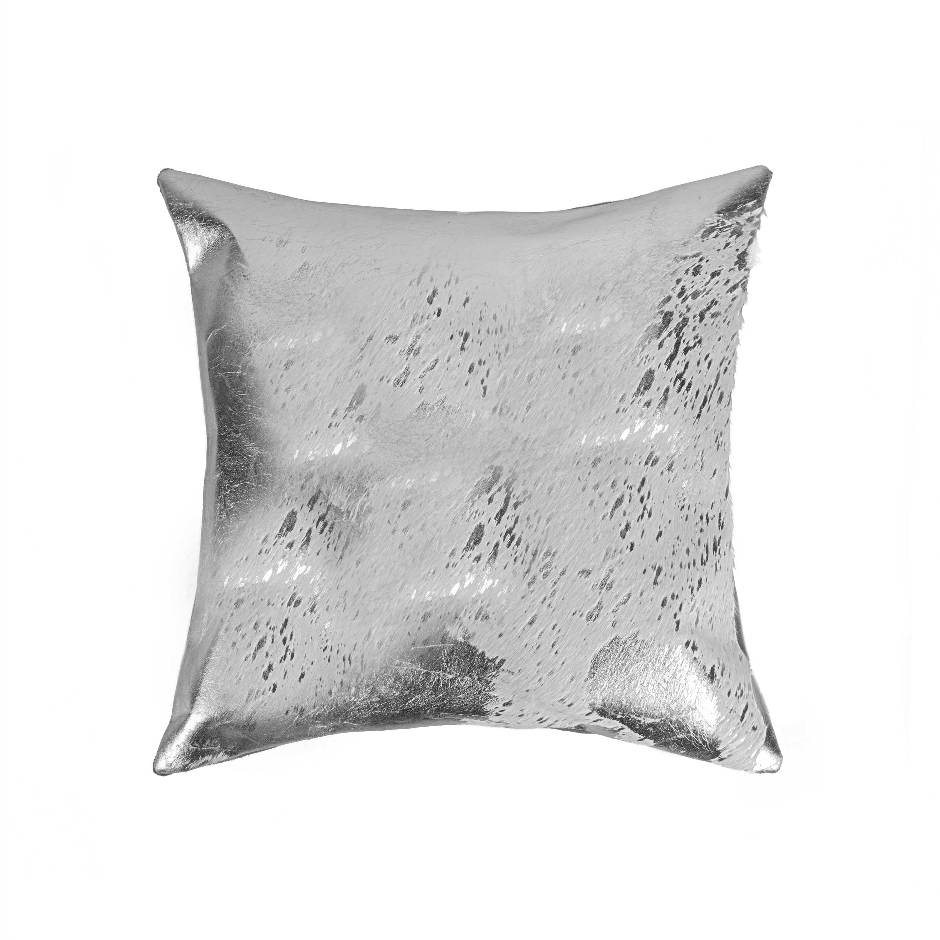 HomeRoots 317009 Josephine 18-in x 18-in Gray and Silver Indoor Decorative Pillow