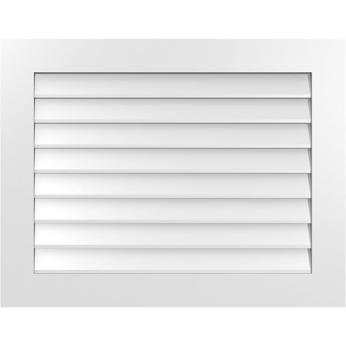 Ekena Millwork GVPVE36X2801SN 36-Inches x 28-Inches Off-white Rectangle PVC Gable Louver Vent