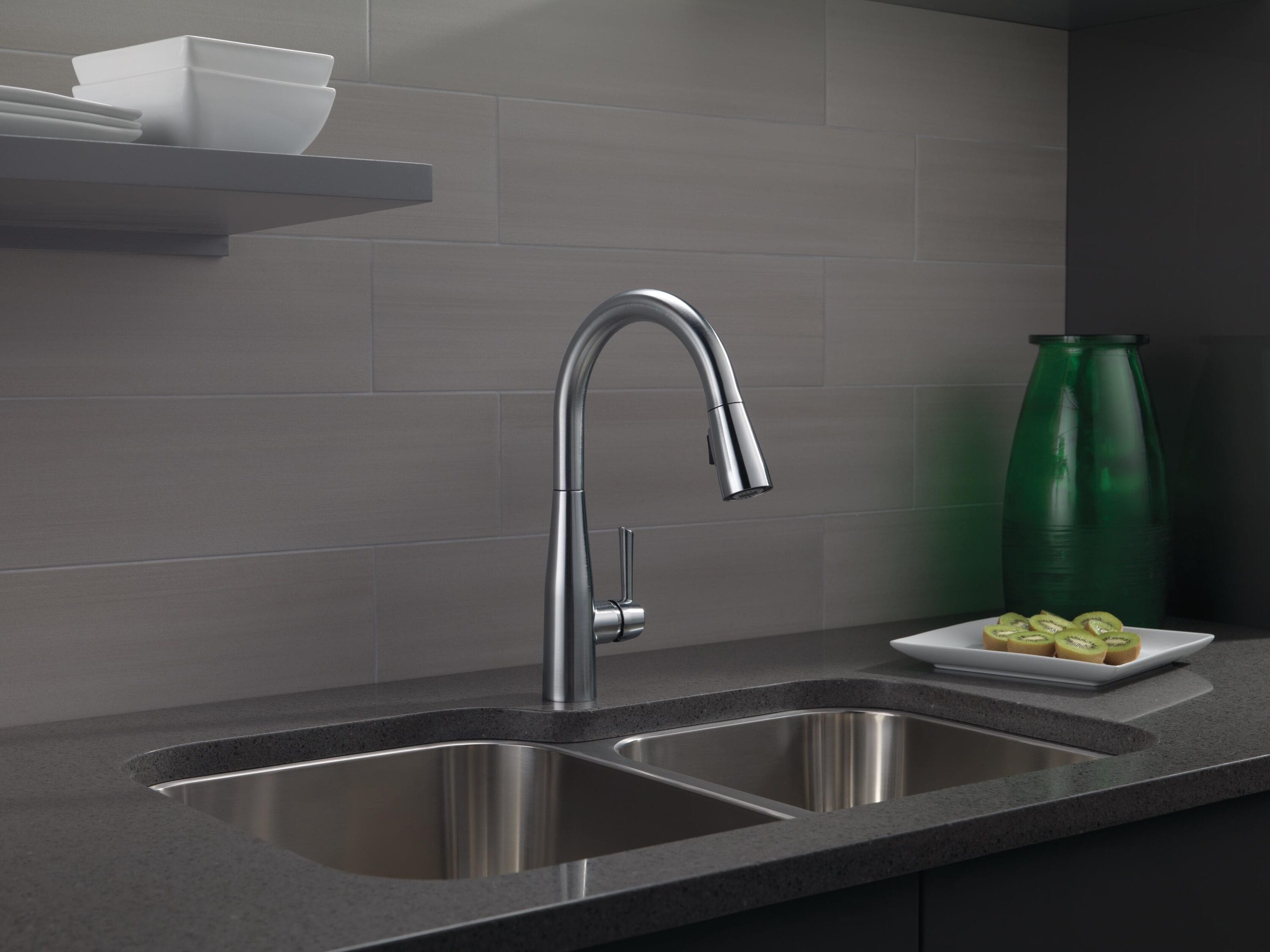 Arctic Stainless Steel Pull-Down Single Handle Kitchen Faucet