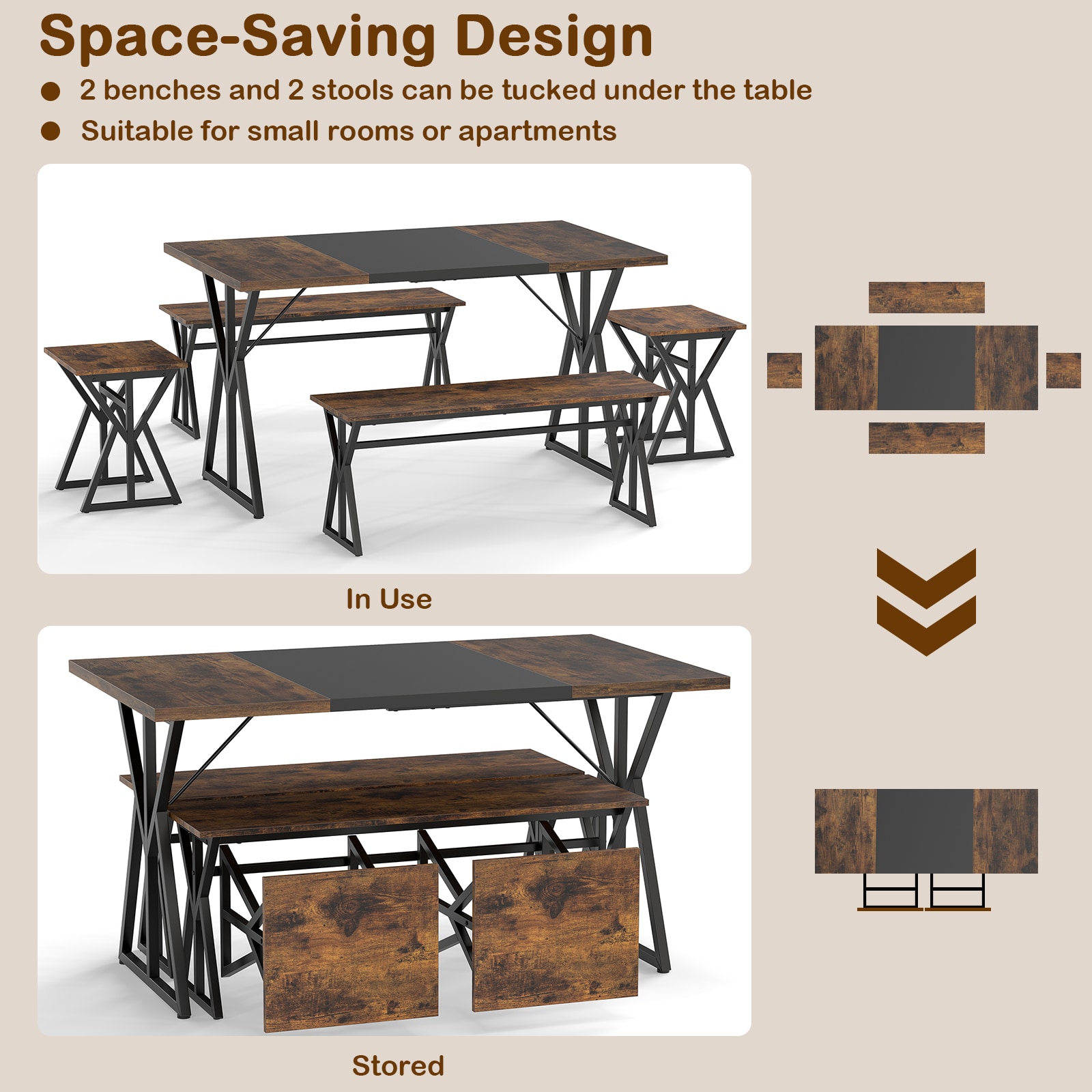 CALVON WMH-PA406 Patio-Dining-Sets - View #3