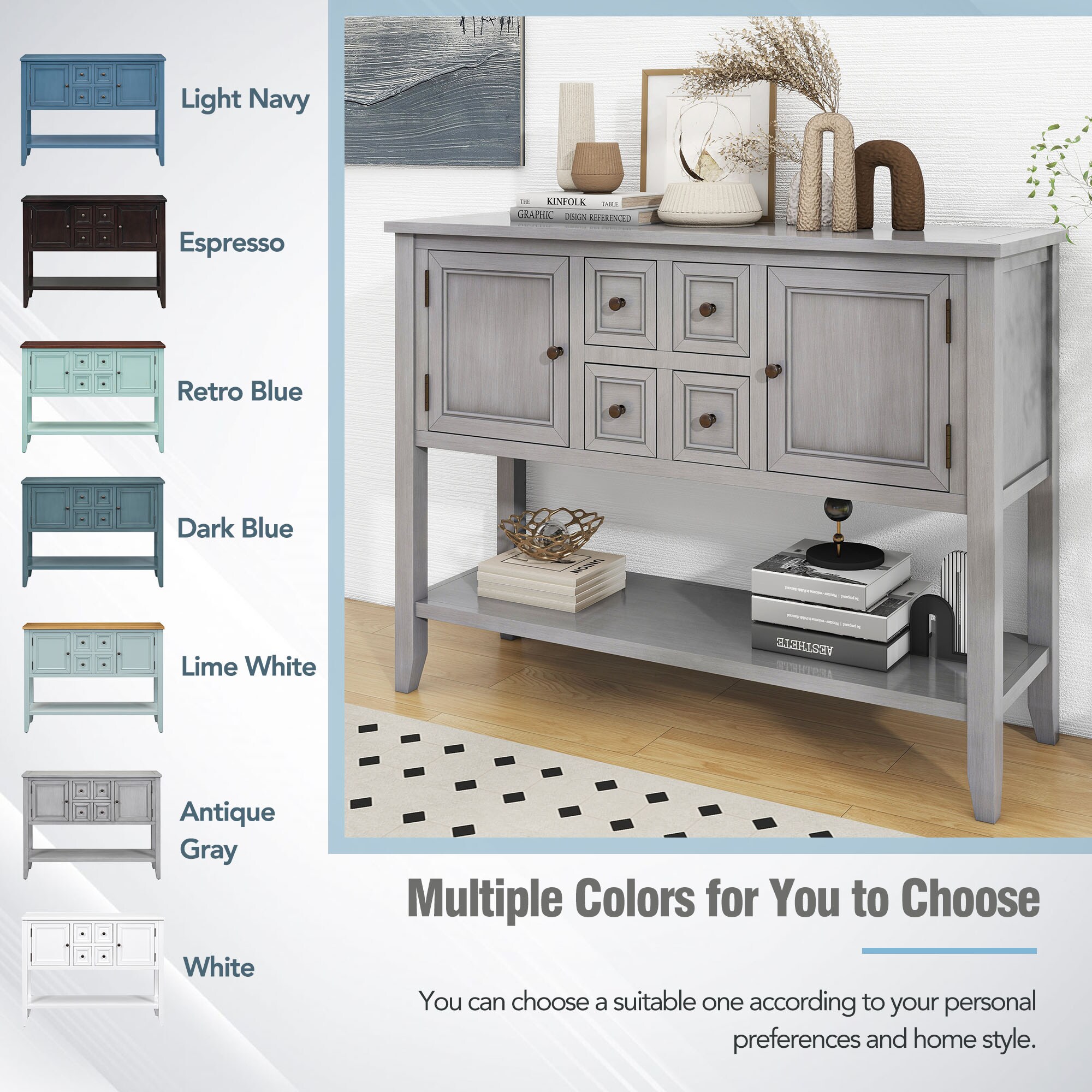 SINOFURN SYA330119GY Console-Sofa-Tables - View #9