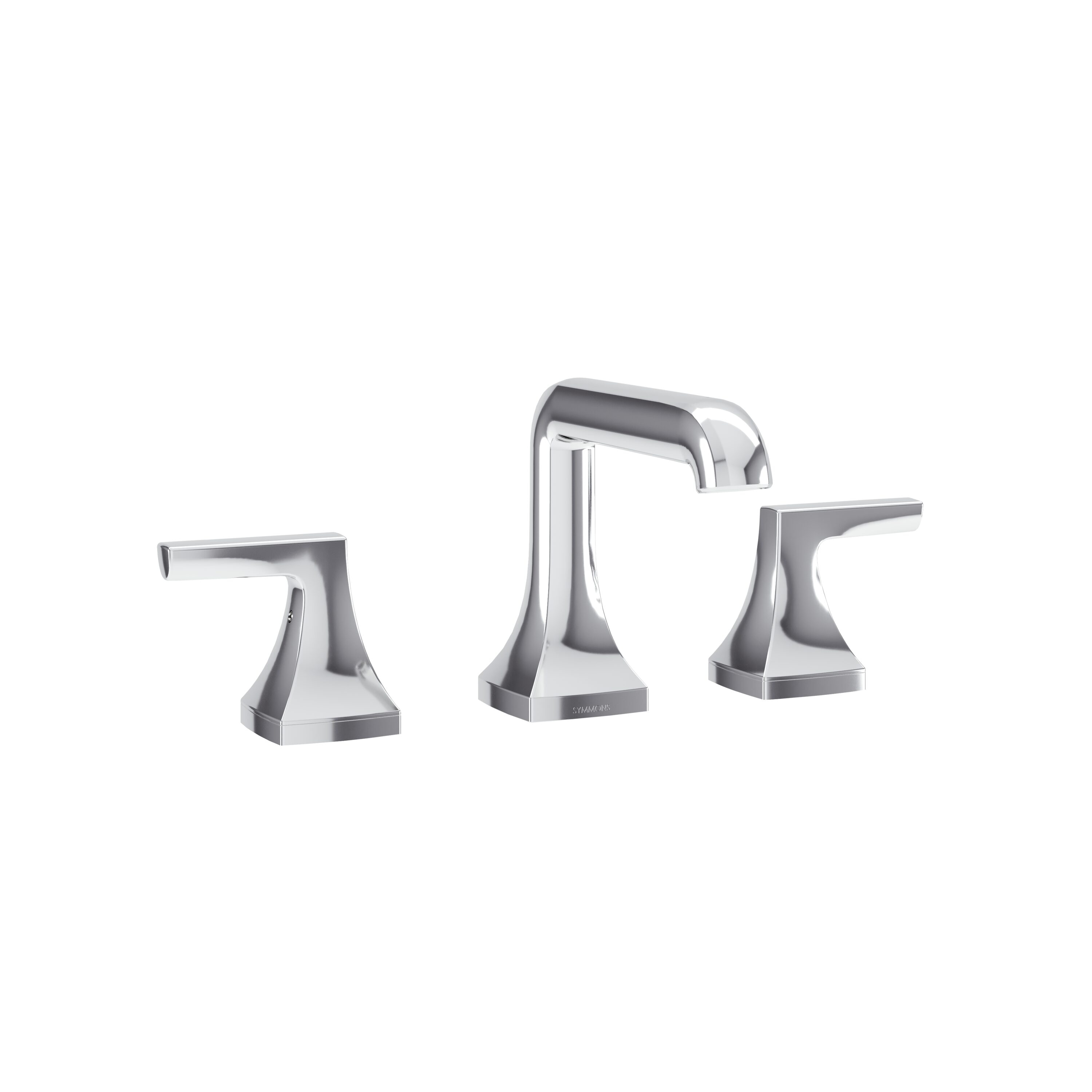 Symmons SLW5612PP Oak Polished Chrome Widespread 2-handle WaterSense High-arc Commercial/Residential Handle Bathroom Sink Faucet with Drain