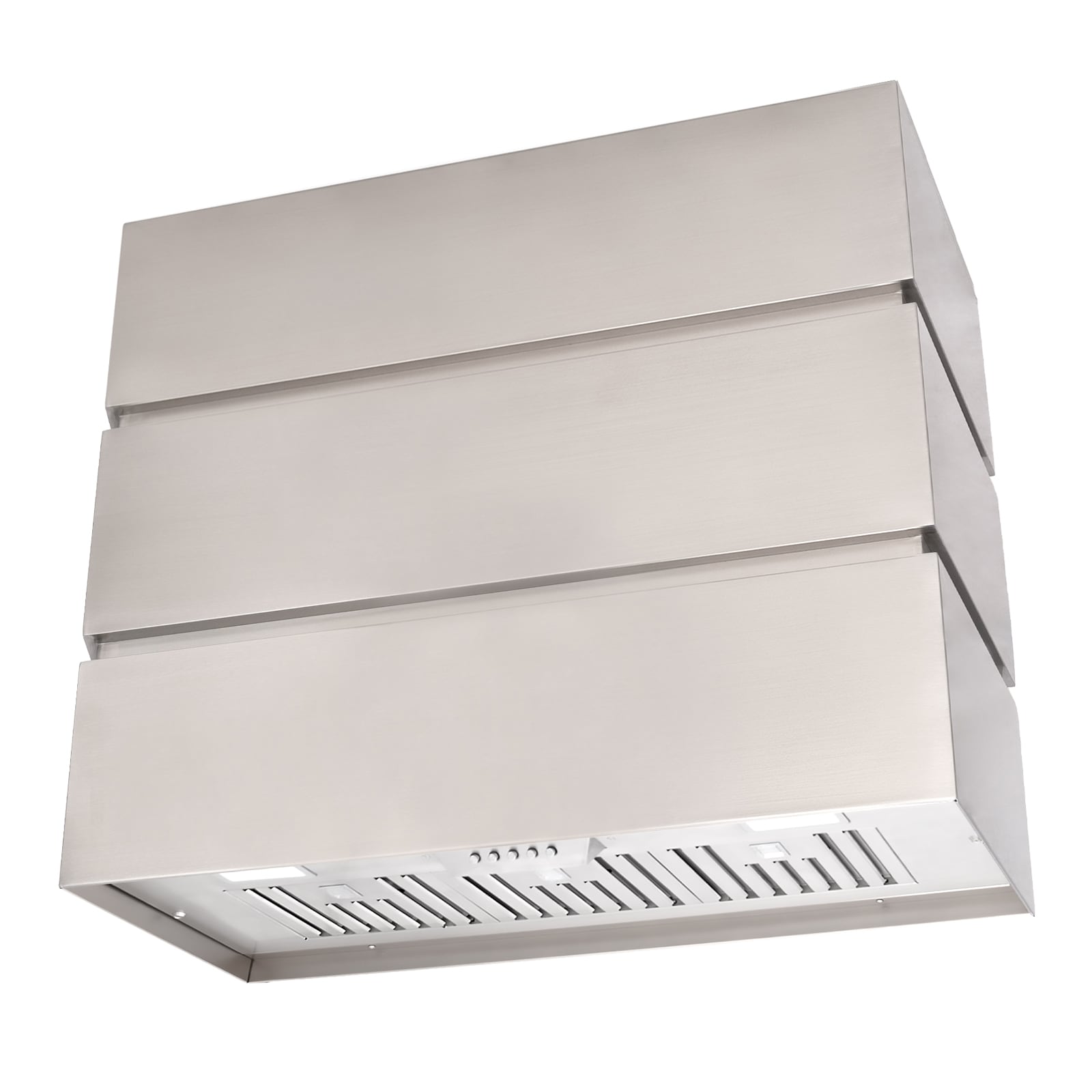 Akicon AK-HS36L-BS 36 inch Ducted 600-CFM Brushed Stainless Steel Wall-Mounted Range Hood with Charcoal Filter