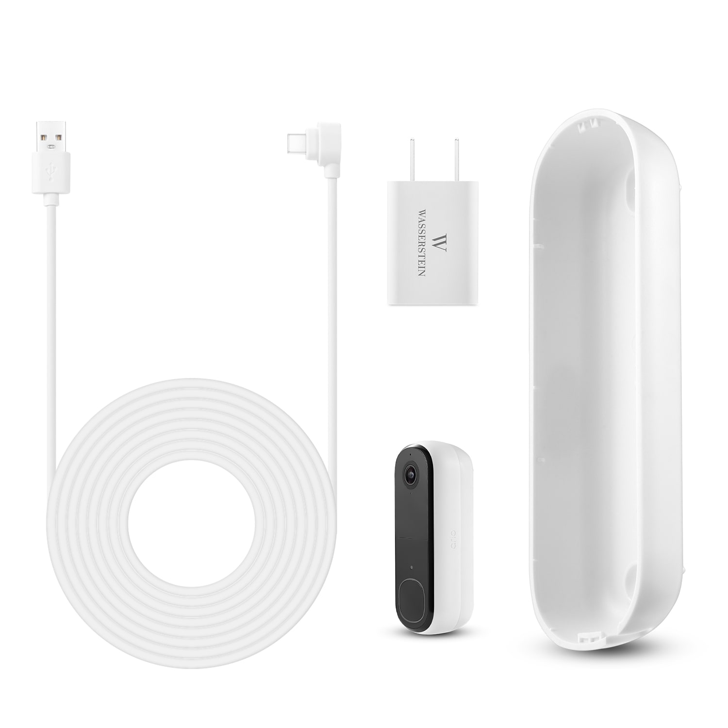 Wasserstein Power Adapter for Arlo Video Doorbell 2K (2nd Gen) 2 -Amp Single to single White Basic Cube Adapter #4895230324653