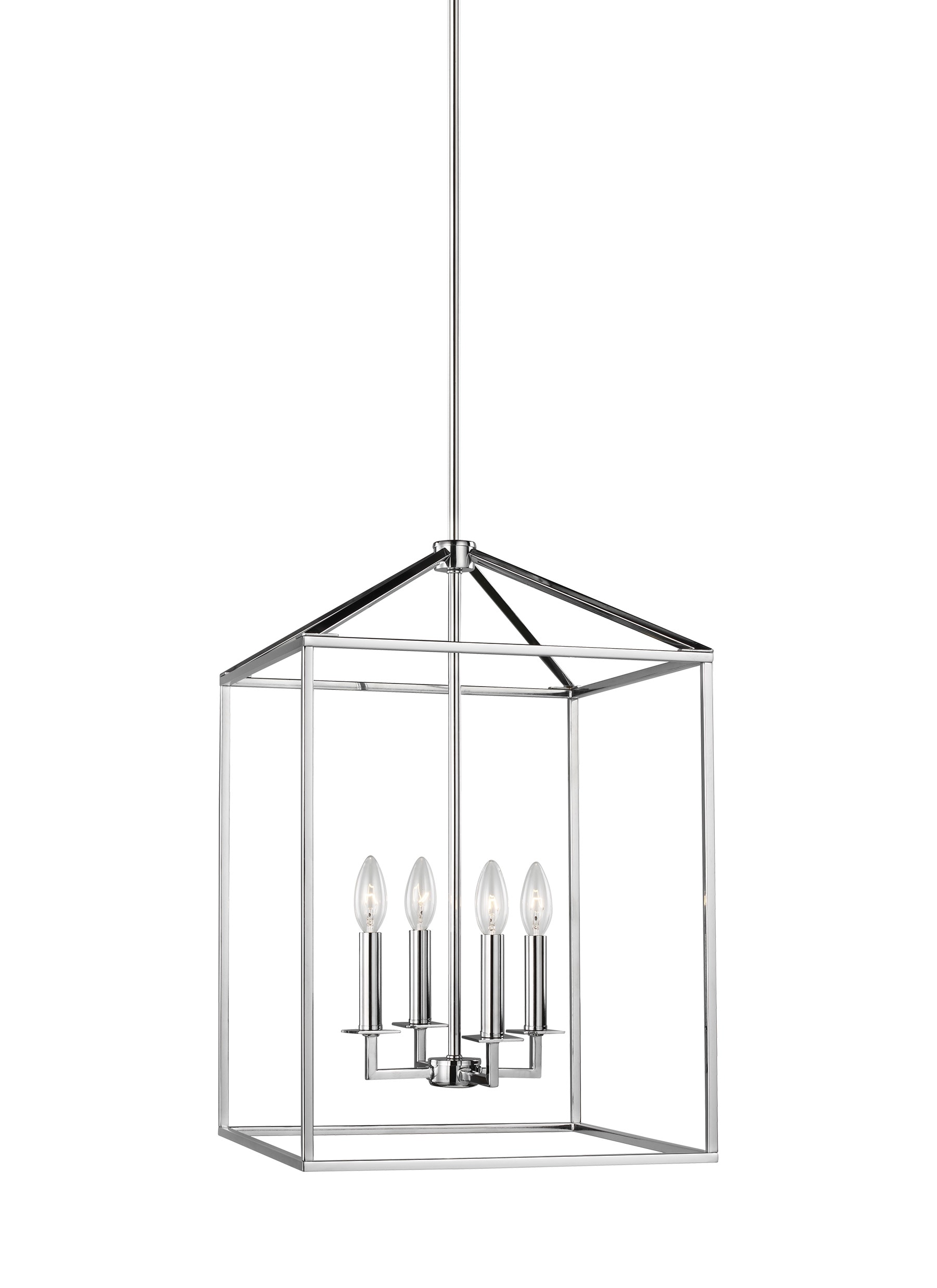 Generation Lighting 5115004-05 Perryton 4 -Light Chrome Transitional Schoolhouse Medium Hanging Pendant light