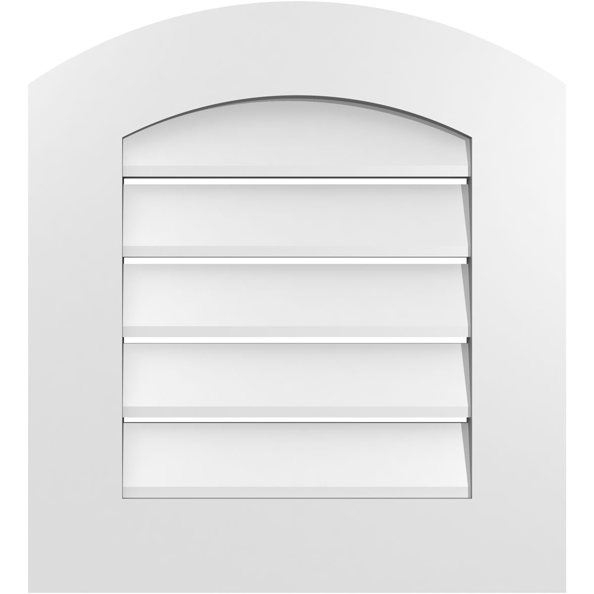 Ekena Millwork GVPAR20X2201SF 20-Inches x 22-Inches Off-white Round top PVC Gable Louver Vent