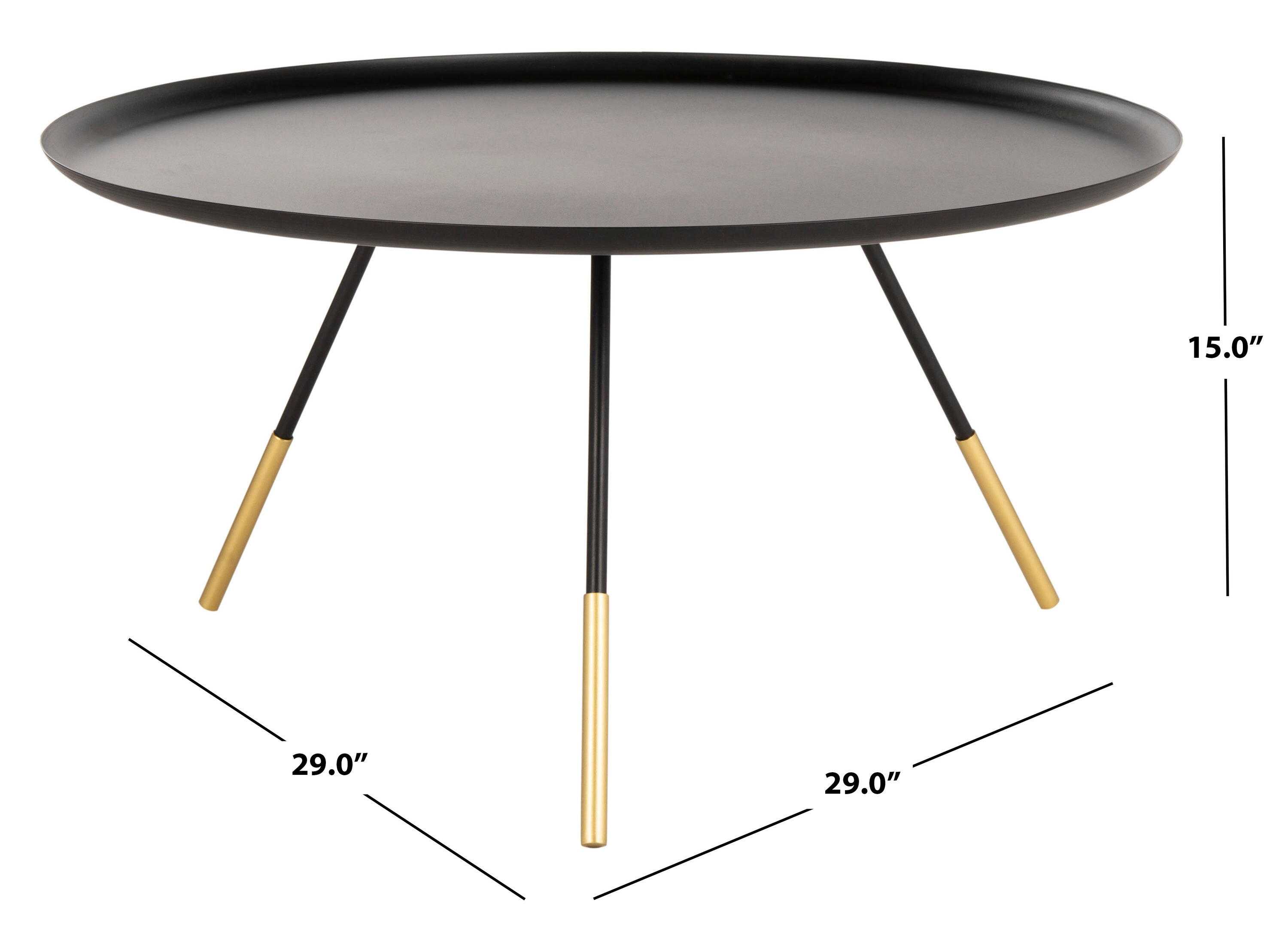 safavieh round metal coffee table