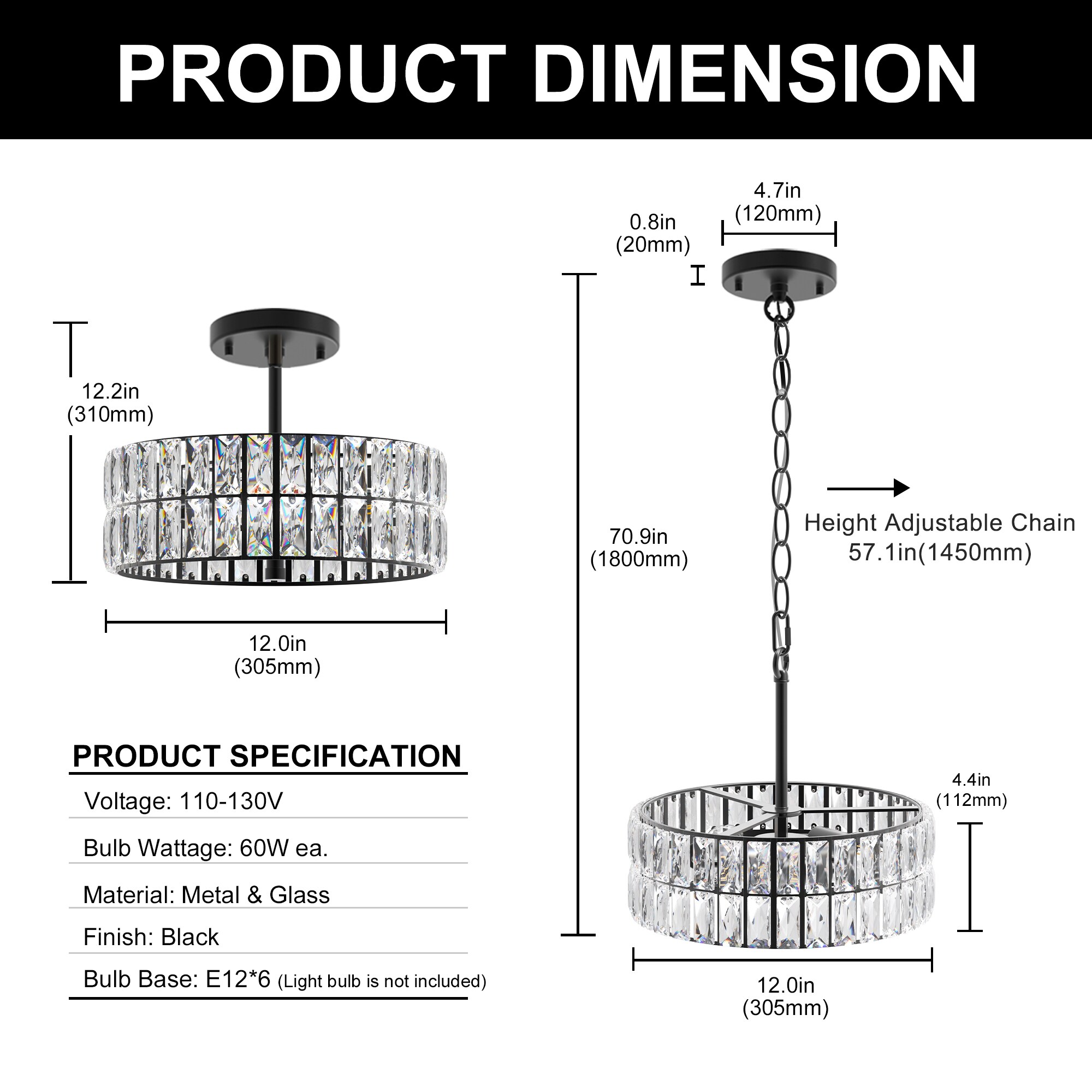 YANSUN LA-ZX17301CBL-1A Pendant-Lights - View #5