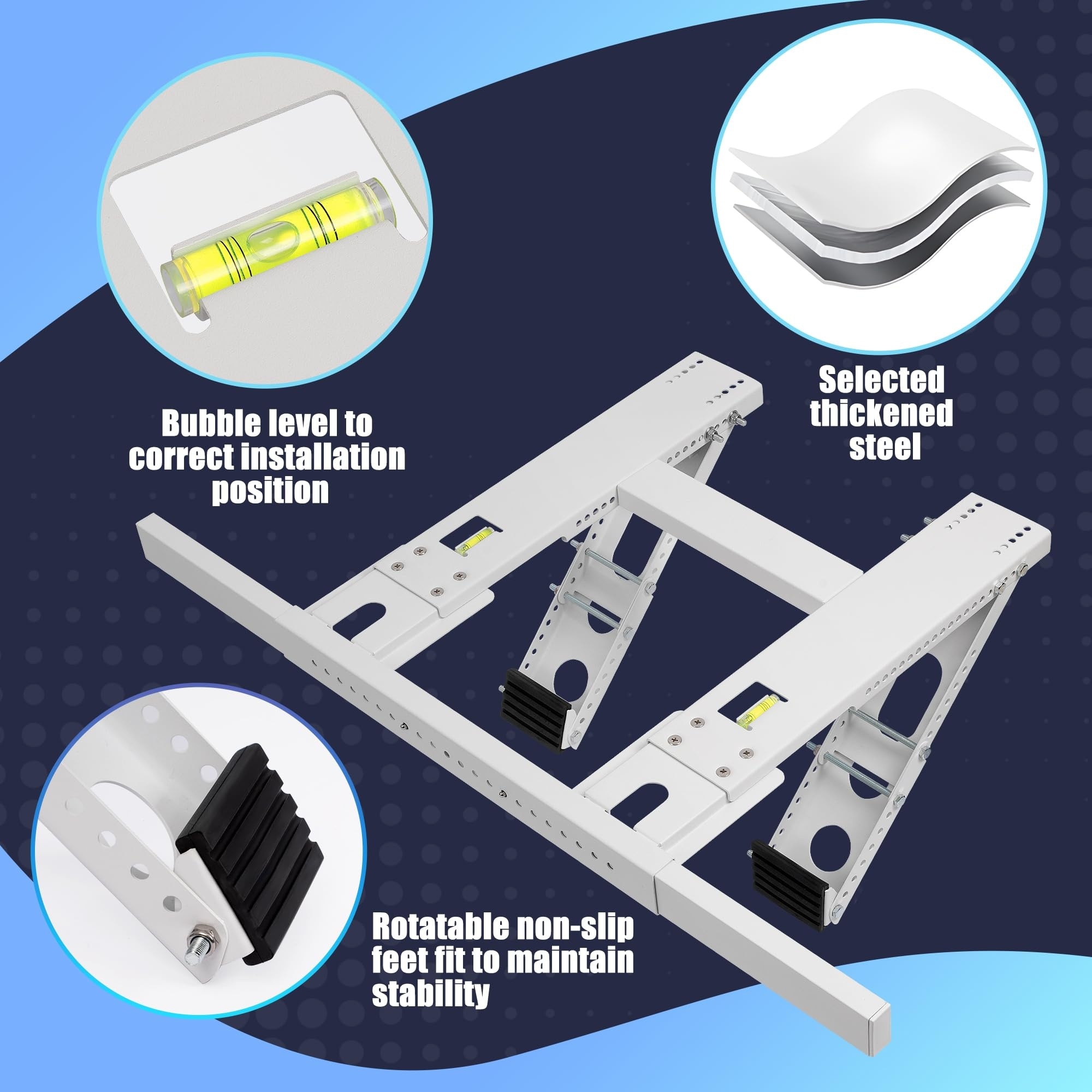 Etokfoks Adjustable Window Air Conditioner Support Bracket Stand Heavy ...