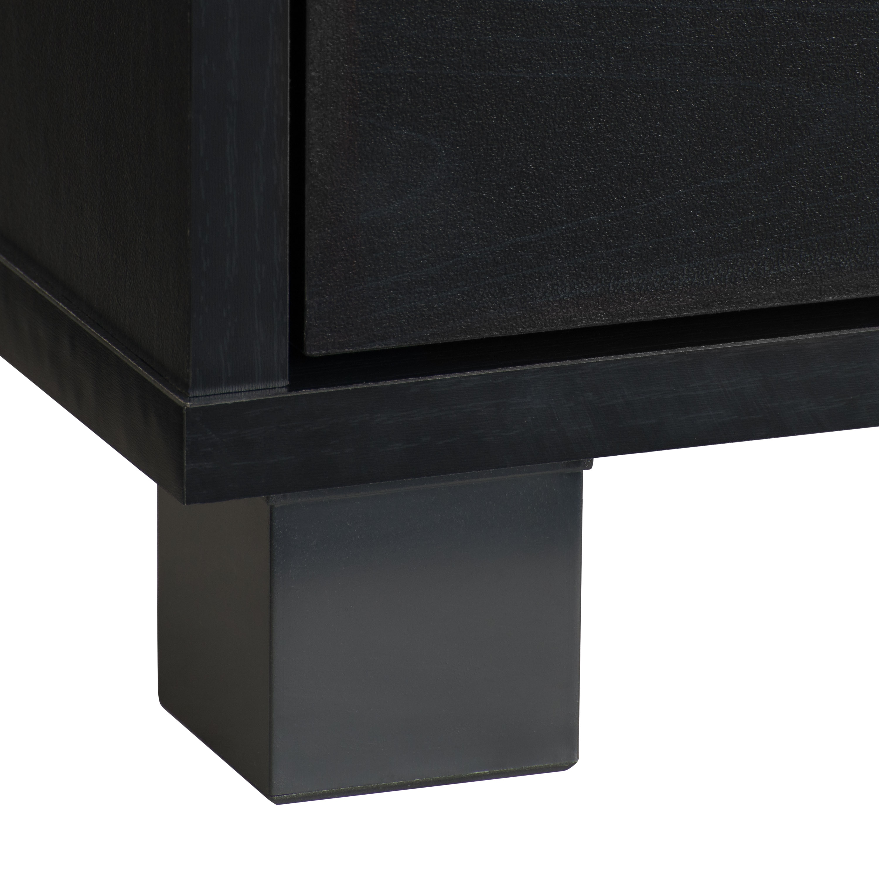 Hollywood Black MDF TV Stand with Cabinet and Shelves
