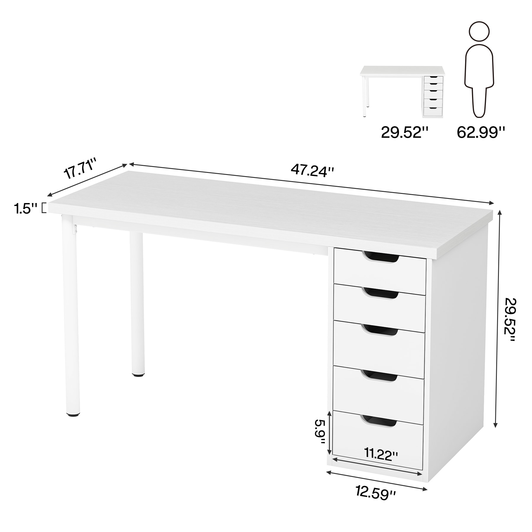 Fnova LWTJ-RY0227 Office-Tables - View #3