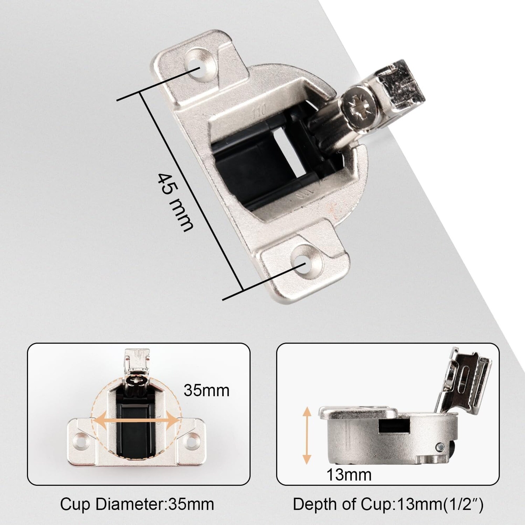 Angel Sar L2FHA616CBHG15 Cabinet-Hinges - View #2