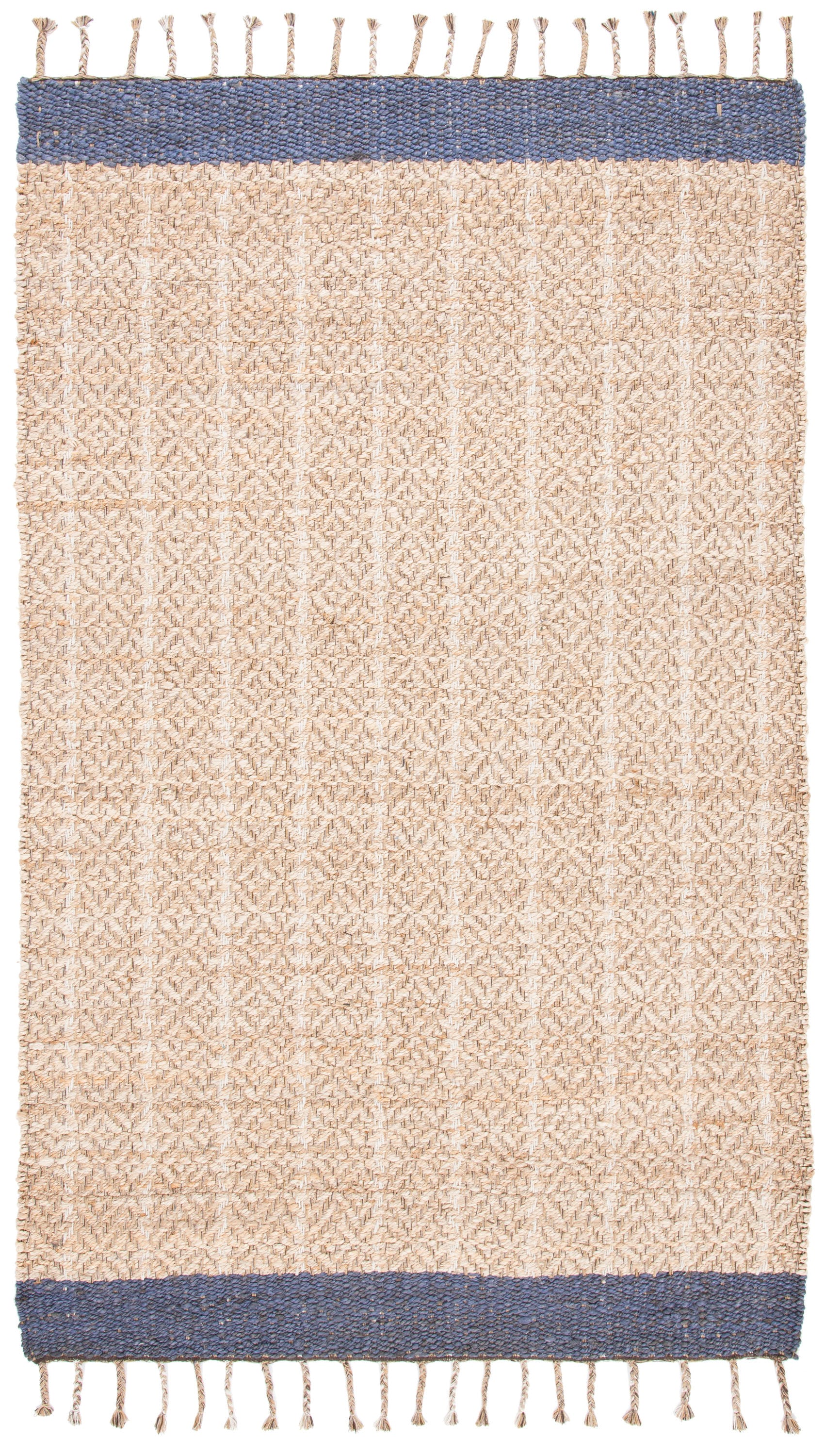 Safavieh CAP846V-5 Cape Cod Leena 5 x 8 (ft) Jute Natural/Purple Rectangular Indoor Stripe Coastal Area rug