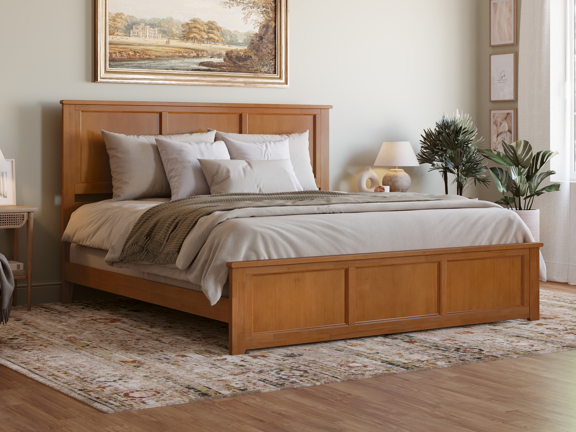 AFI AR865600T Madison Light Toffee King Wood Low-profile Bed