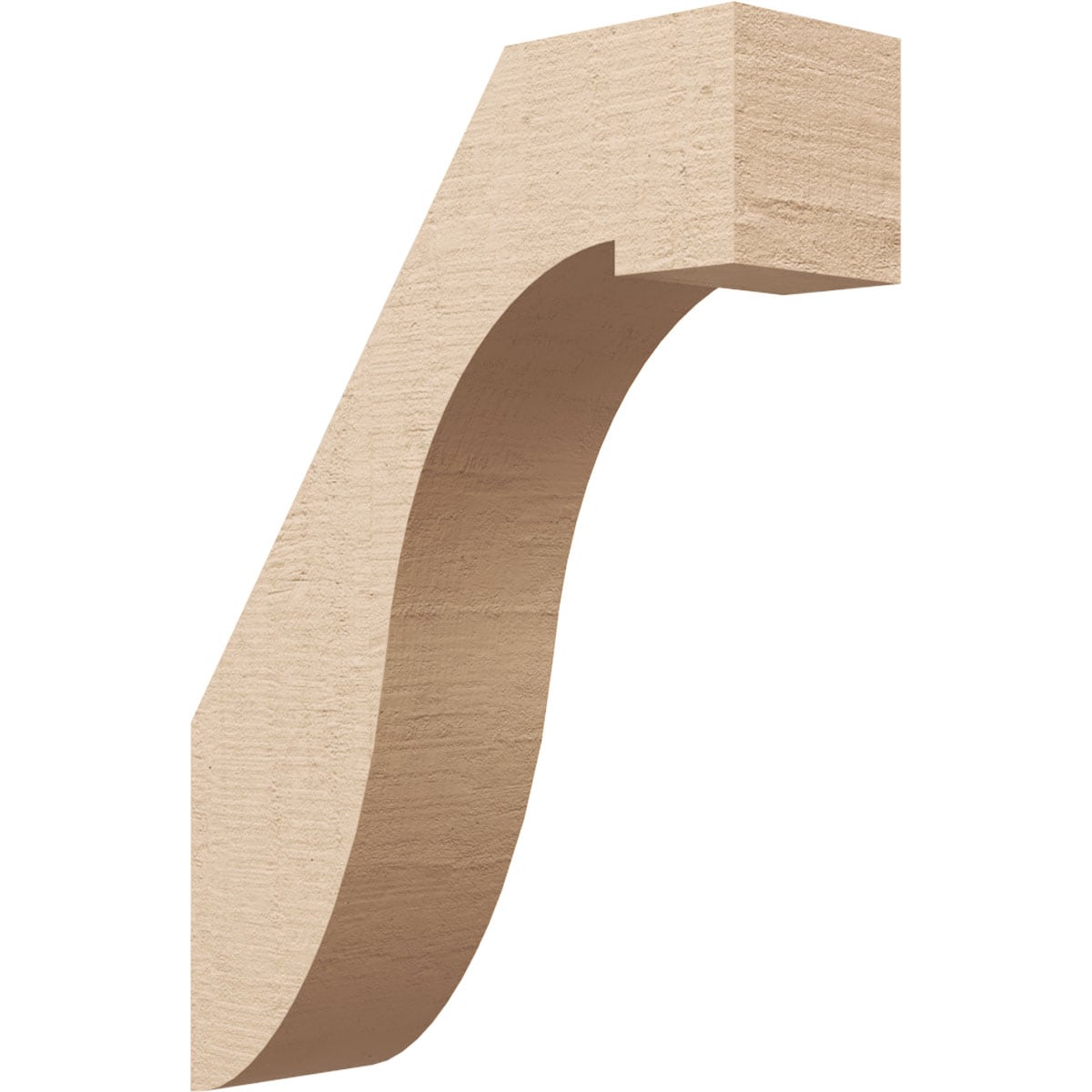 Ekena Millwork BRCUR05X16X22DELRCPR 5-in x 22-in x 16-in Primed Urethane Del Monte Rough Cedar TimberThane Knee Brace
