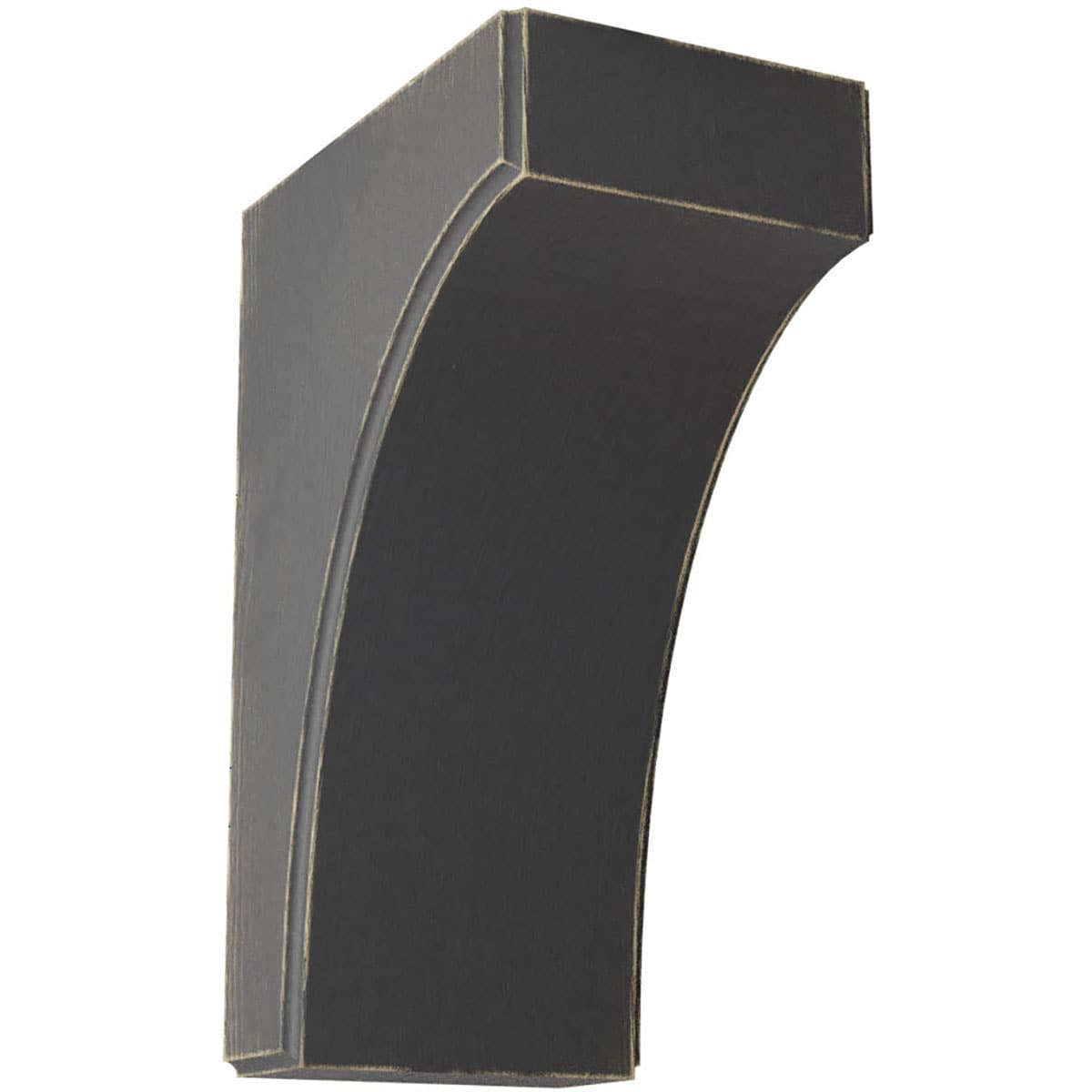 Ekena Millwork BKTWD05X08X12CVBL Clarksville 5-1/4-in x 8-in x 12-in Rubberwood Black Wood Standard Bracket
