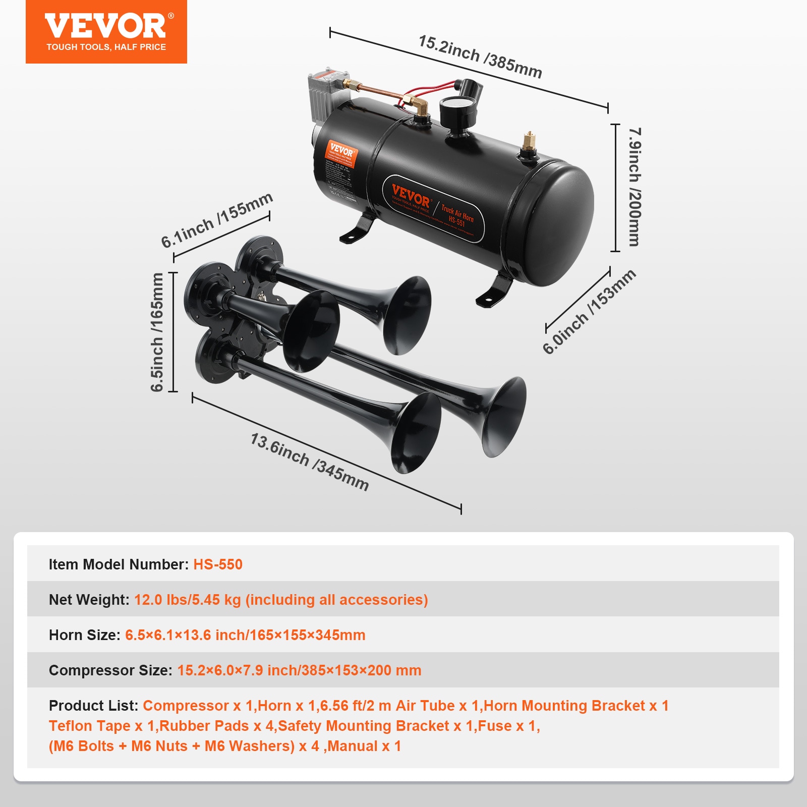 VEVOR QLBYCQGTZ3L1Y5P6PV9 Air-Compressors - View #8
