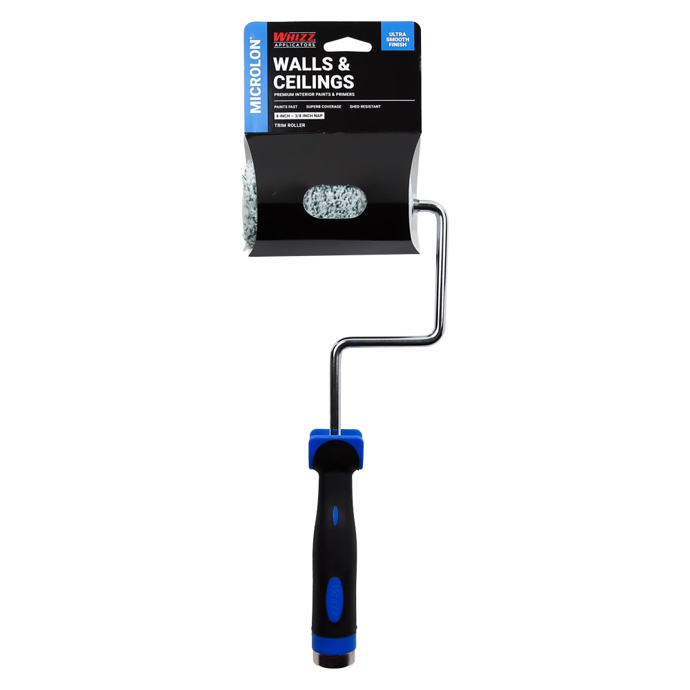 WHIZZ 96570 4-in x 3/8-in Nap MICROLON Ceilings and Walls Synthetic blend Mini Paint Roller