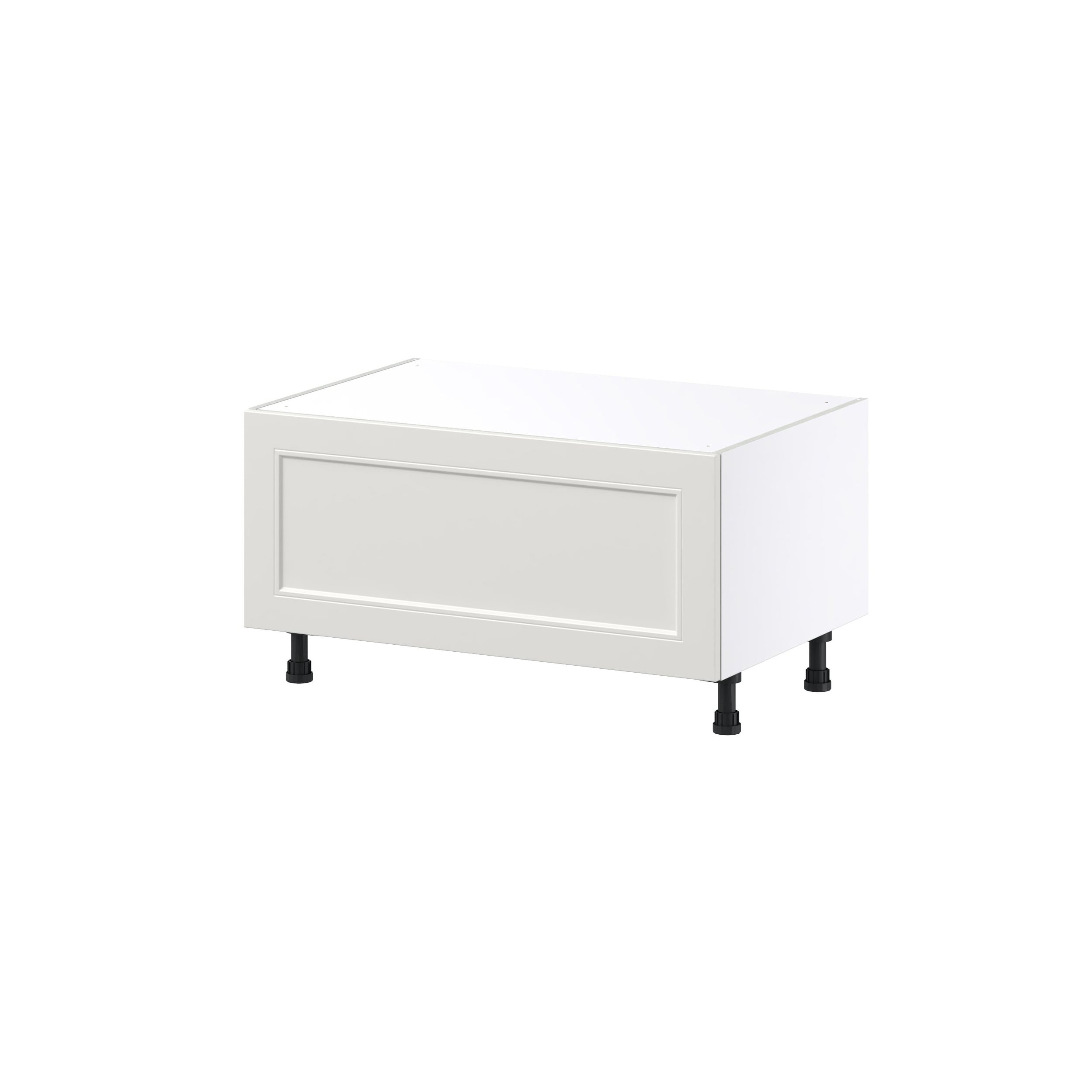 Hugo&Borg Belcourt 36-in W x 14.5-in H x 24-in D Gray Painted 1-Drawer Base Fully Assembled Cabinet (Recessed Panel Style)