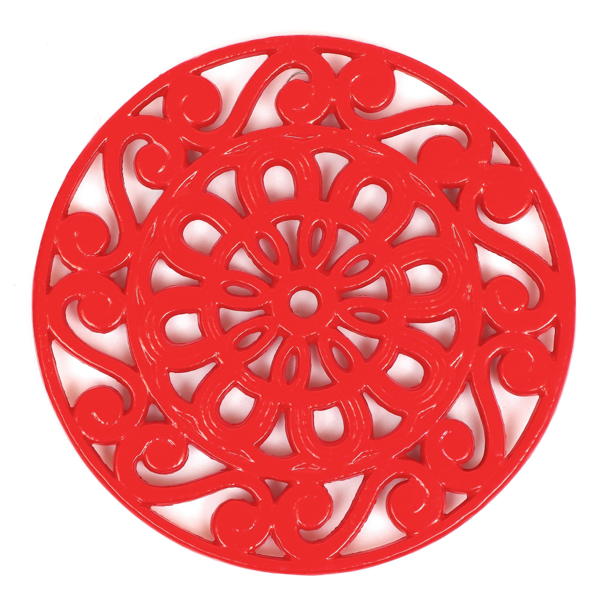 Trademark Innovations 3 -Pack Red Metal Round Trivet(s) at Lowes.com