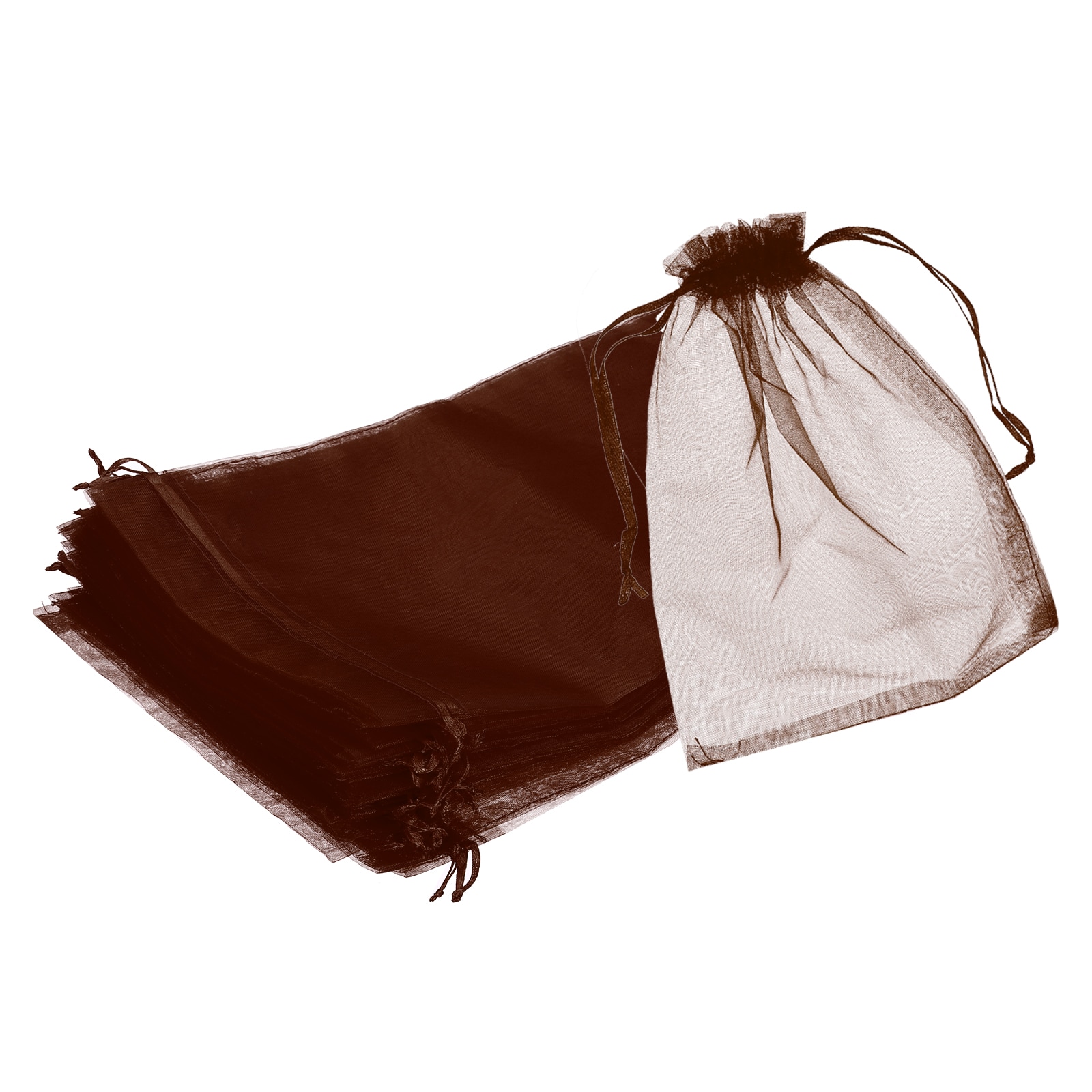 Unique Bargains 25pcs Organza Bags 8 x 12-Inch Drawstring Favor Pouches Sheer Mesh Bag for Gift Jewelry Wedding Party Christmas Candy Coffee