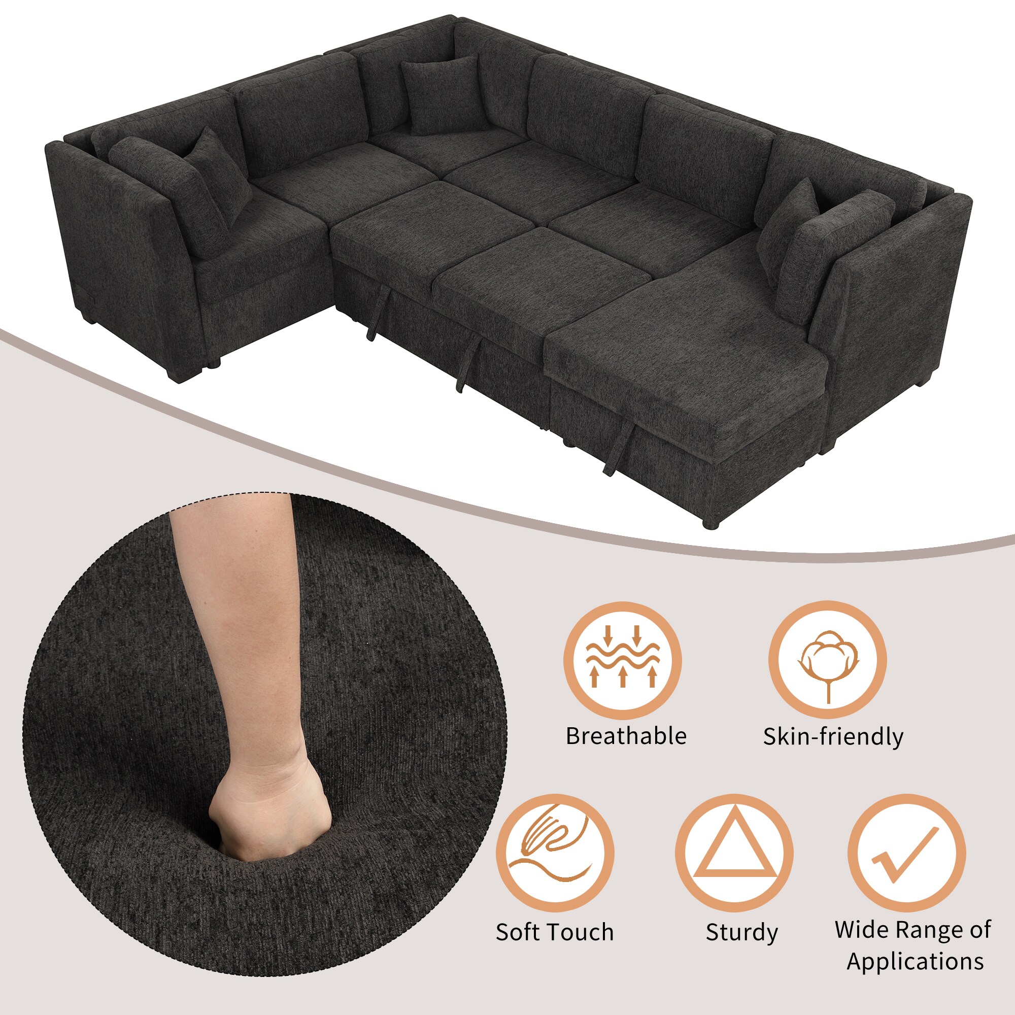 ModernLuxe SG001410AAB Sofas-Loveseats - View #5