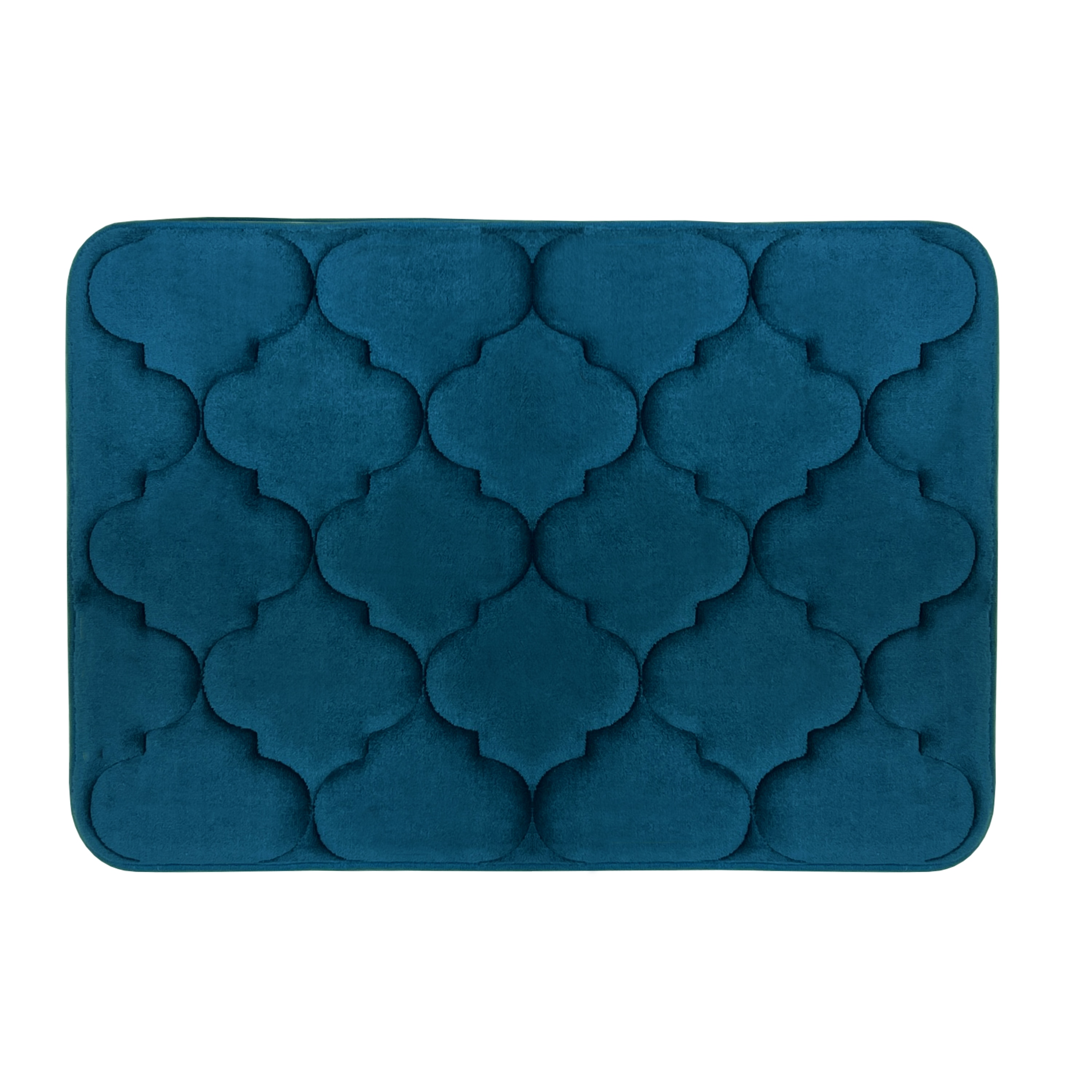 Achim MFMTMANY24 24-in x 17-in Navy Non-Slip Grip Indoor Kitchen Mat