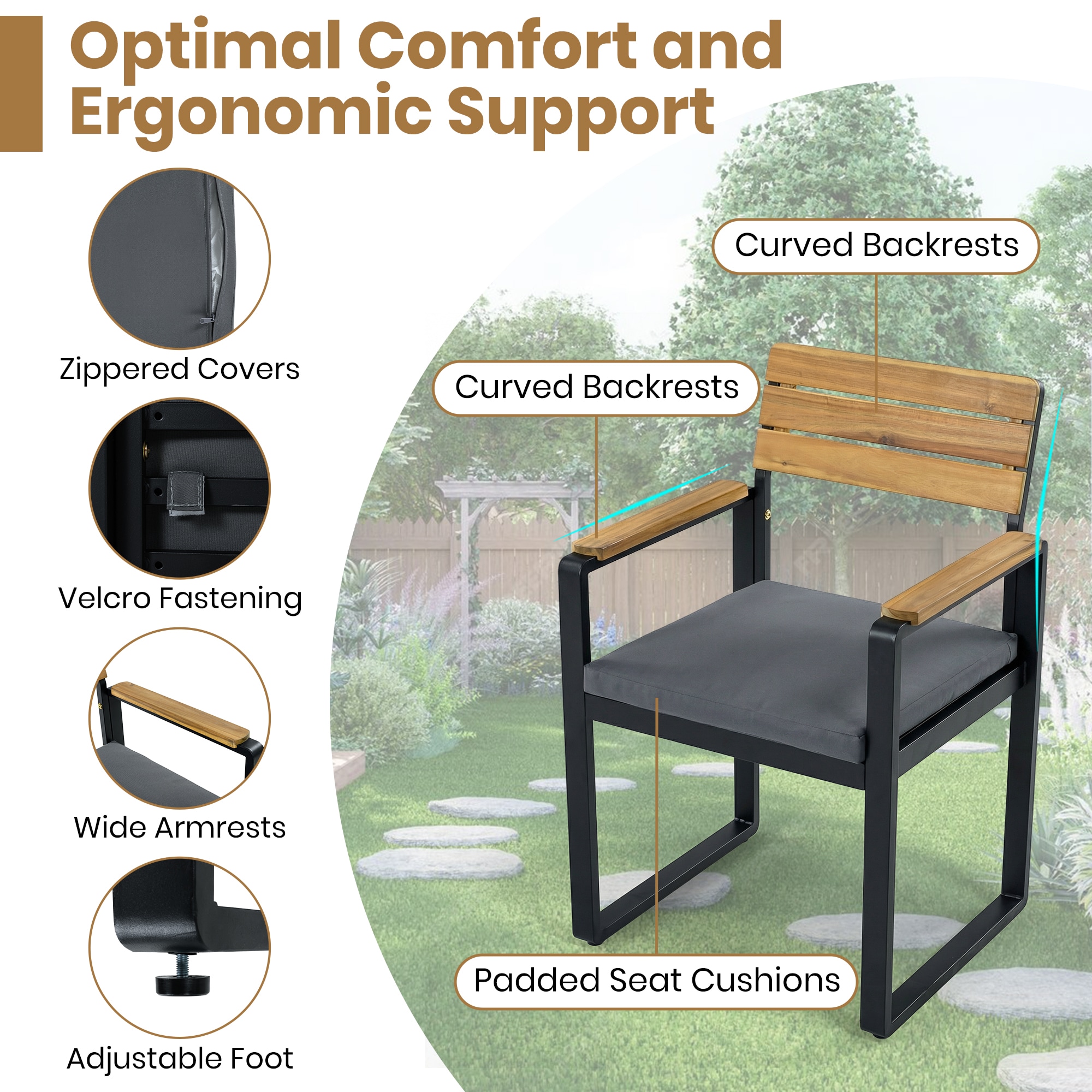 Forclover GAL4-04 Patio-Dining-Sets - View #4