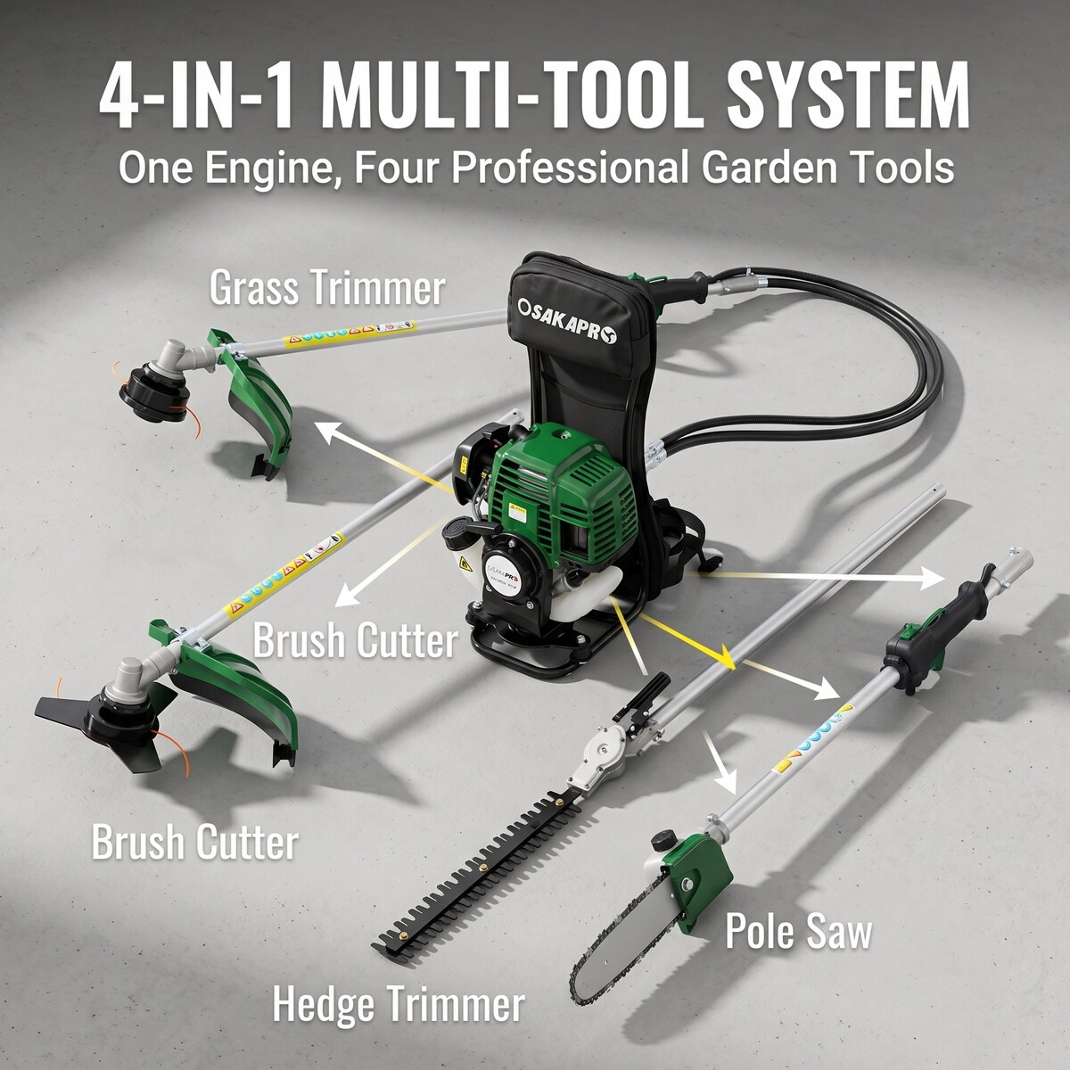 Loheer 31cc 4-Stroke Gas Backpack Weed Eater and 4-in-1 Garden Tool Combo Kit Sansujyuku sansujyuku.com
