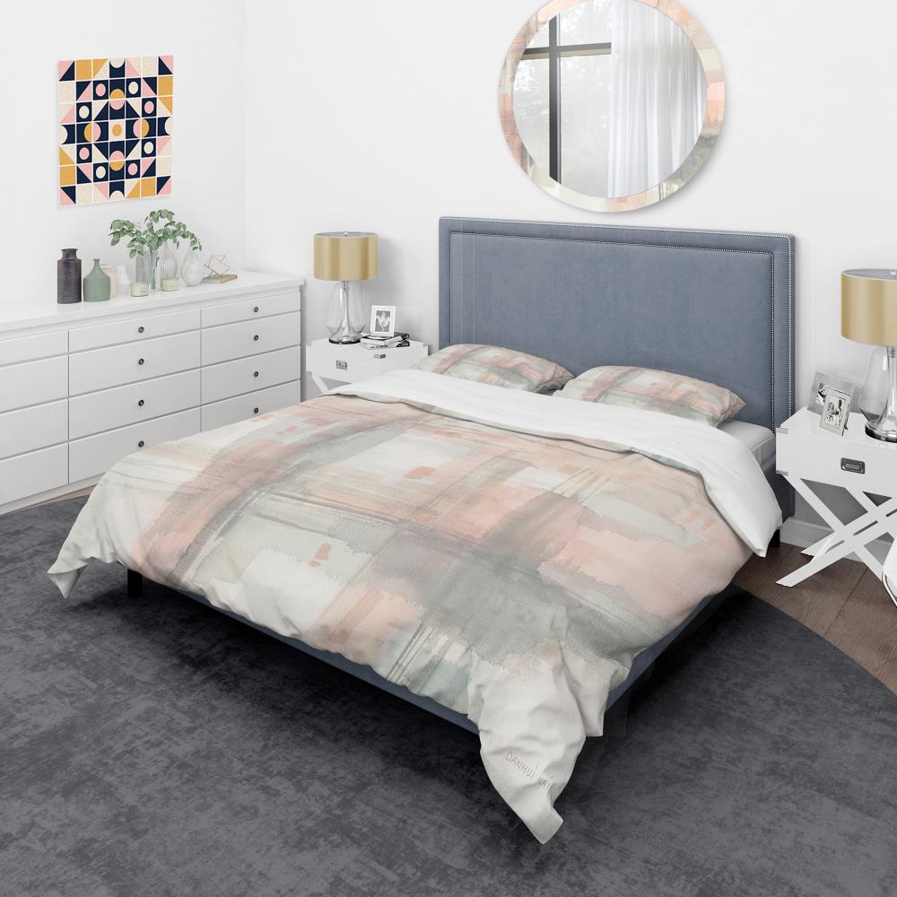 Designart BED30235-T 3 -Piece Gray Twin Duvet cover Set