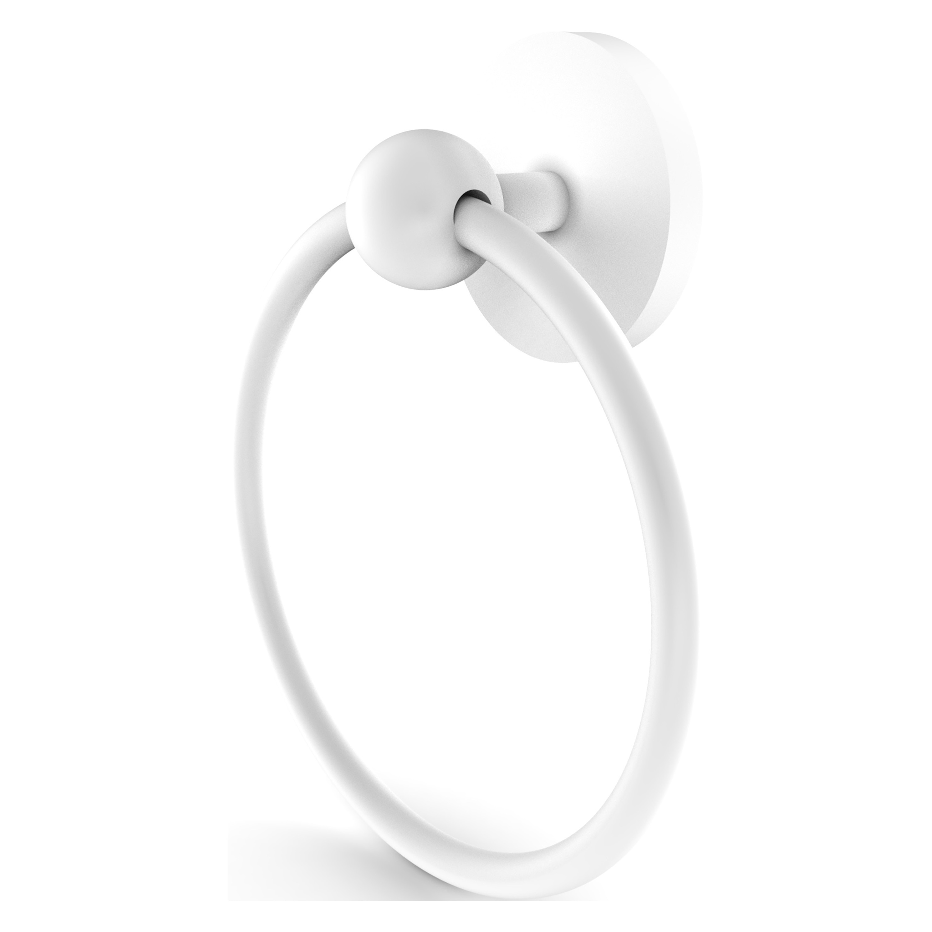 Allied Brass P1016-WHM Prestige Skyline Matte White Wall mount Single Towel Ring