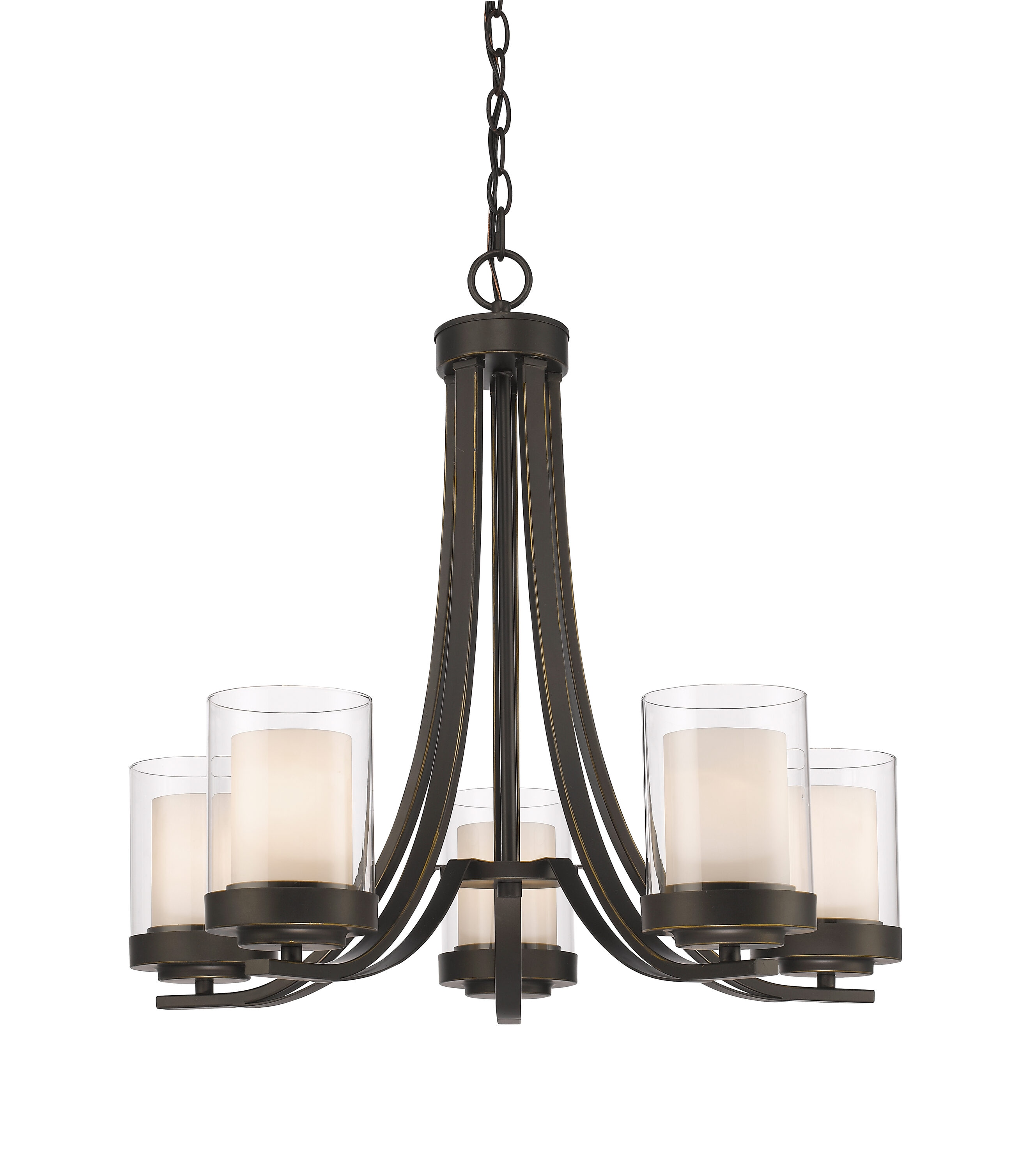 Z-Lite 426-5-OB Willow 5 -Light Antique Bronze Modern/contemporary For Use in Bedrooms, Dining Rooms, Foyers, Kitchens, Living Rooms Chandelier