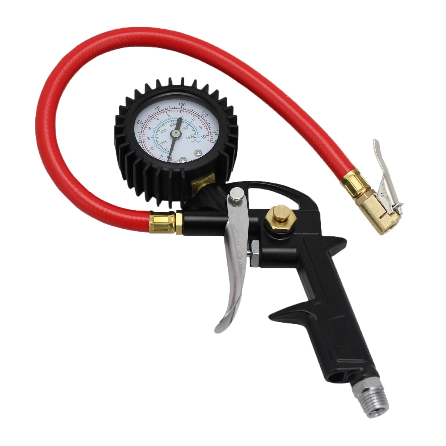 Tire Chuck Pressure Filler Gauge for Air Compressor Hose 
