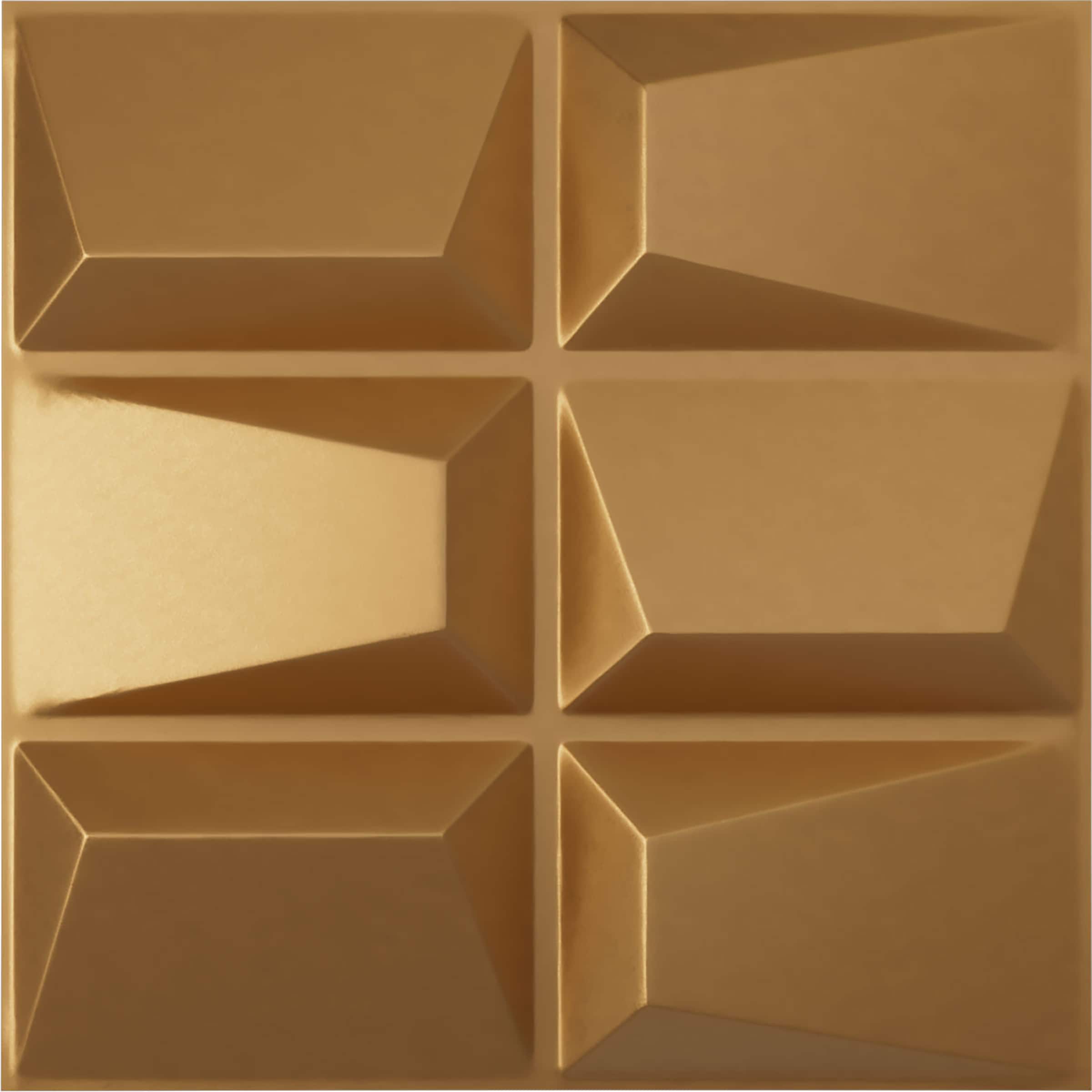 Ekena Millwork WP20X20STBGL 19-5/8-in x 19-5/8-in Embossed Paintable/Stainable Gold PVC Wall Panel (
