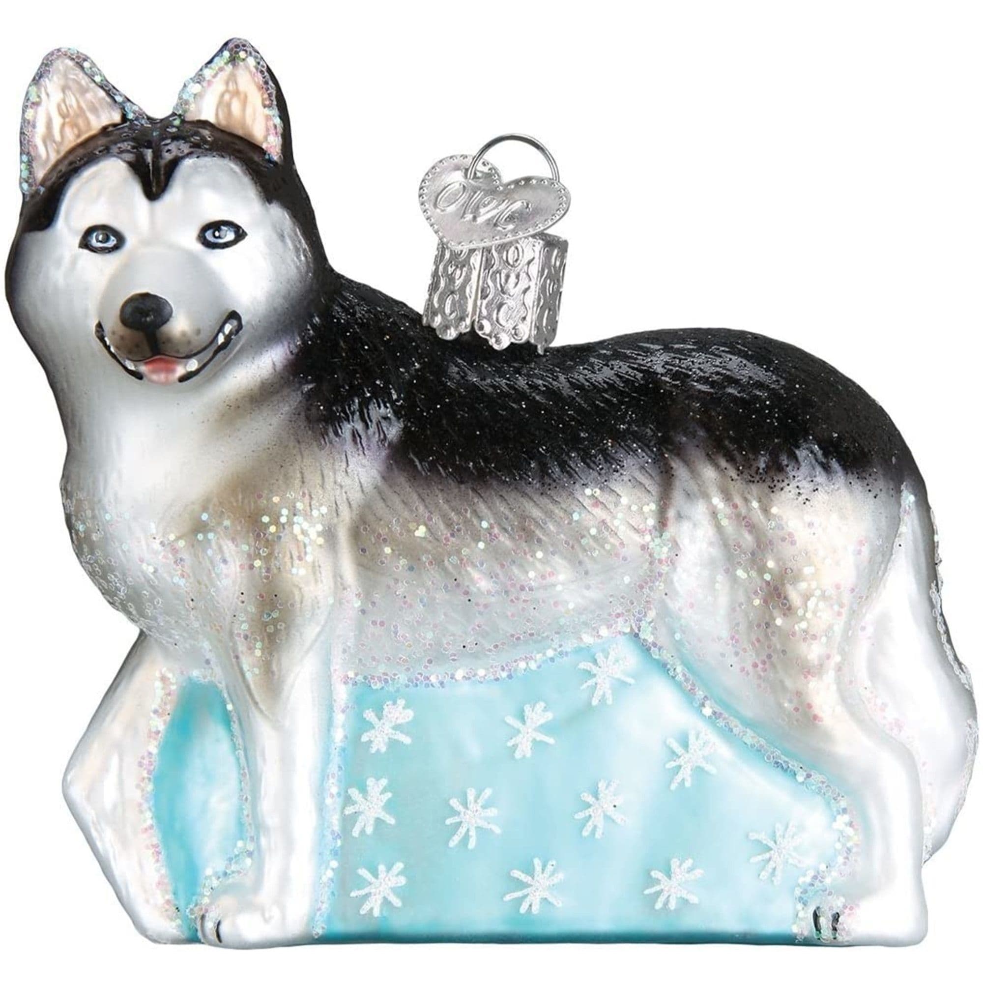 Old World Christmas 729343124890 Glass Blown Ornament For Christmas Tree - Siberian Husky
