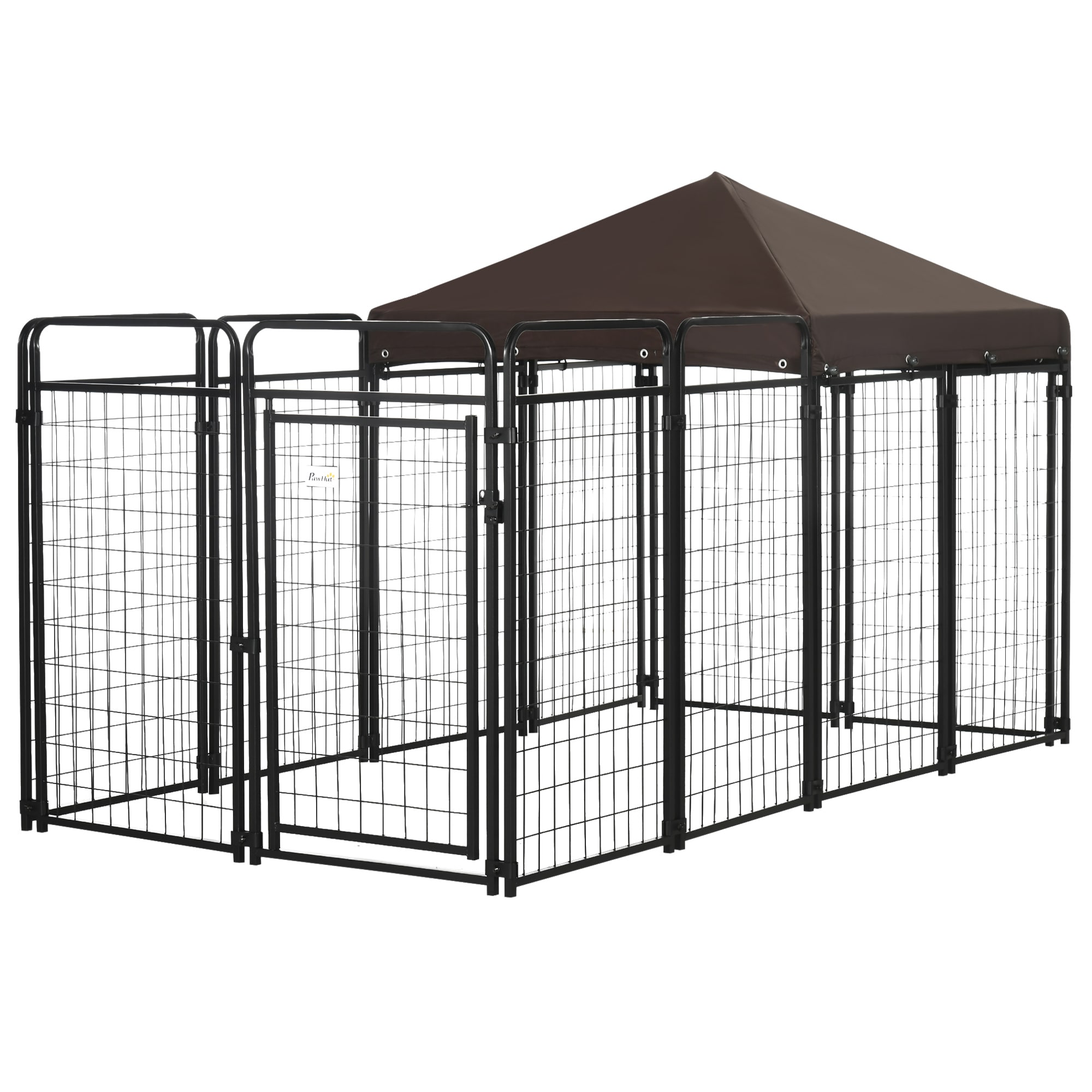 Kahomvis Dog Kennel 48.5 in x 27 in Black Steel Indoor Outdoor Universal in the Dog Pens Runs department at Lowes