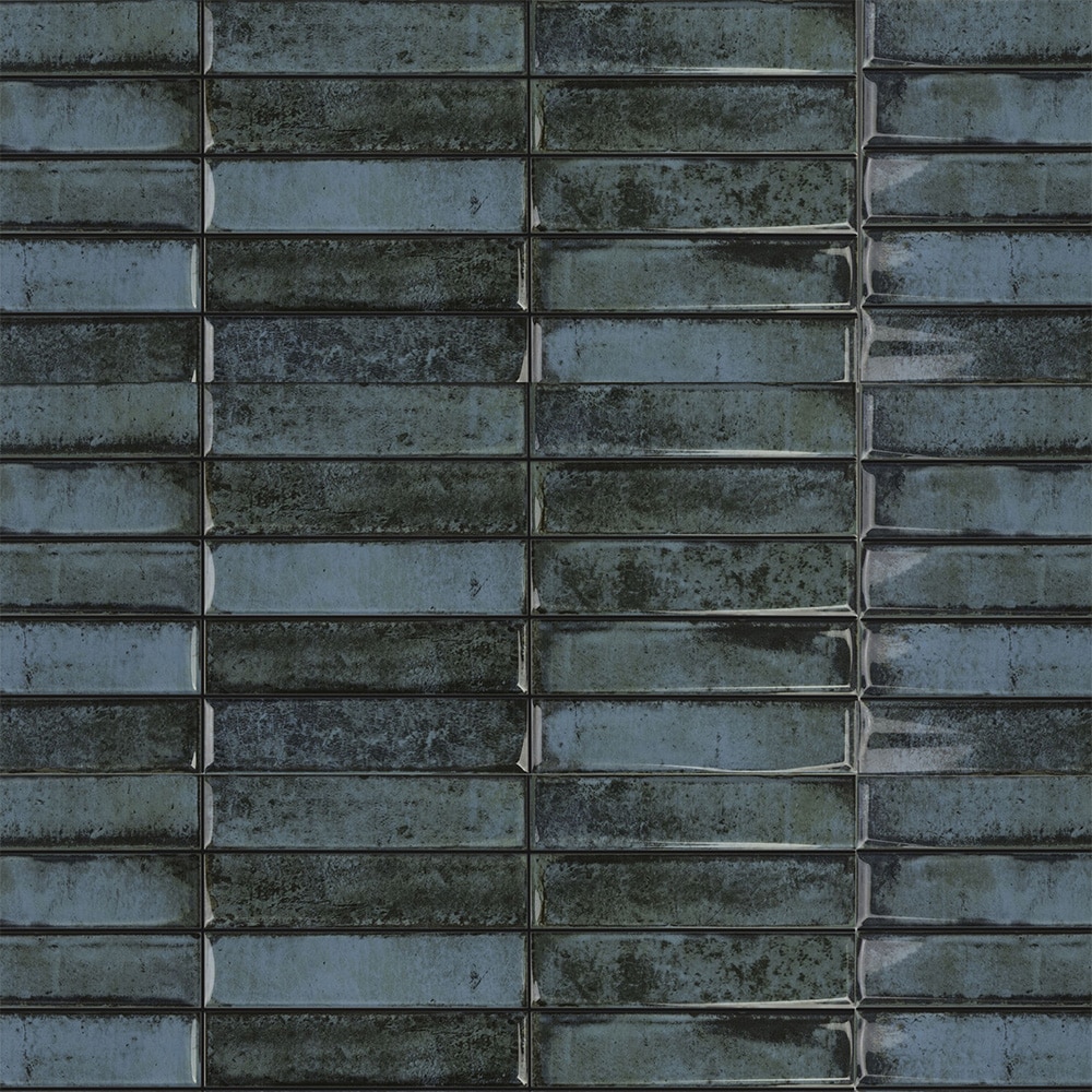 Elida Ceramica LW2003008 Elida Tropical Bay Green Blue 8-in x 20-in Glazed Ceramic Large format Wall Tile ( 1.076-sq ft Piece )