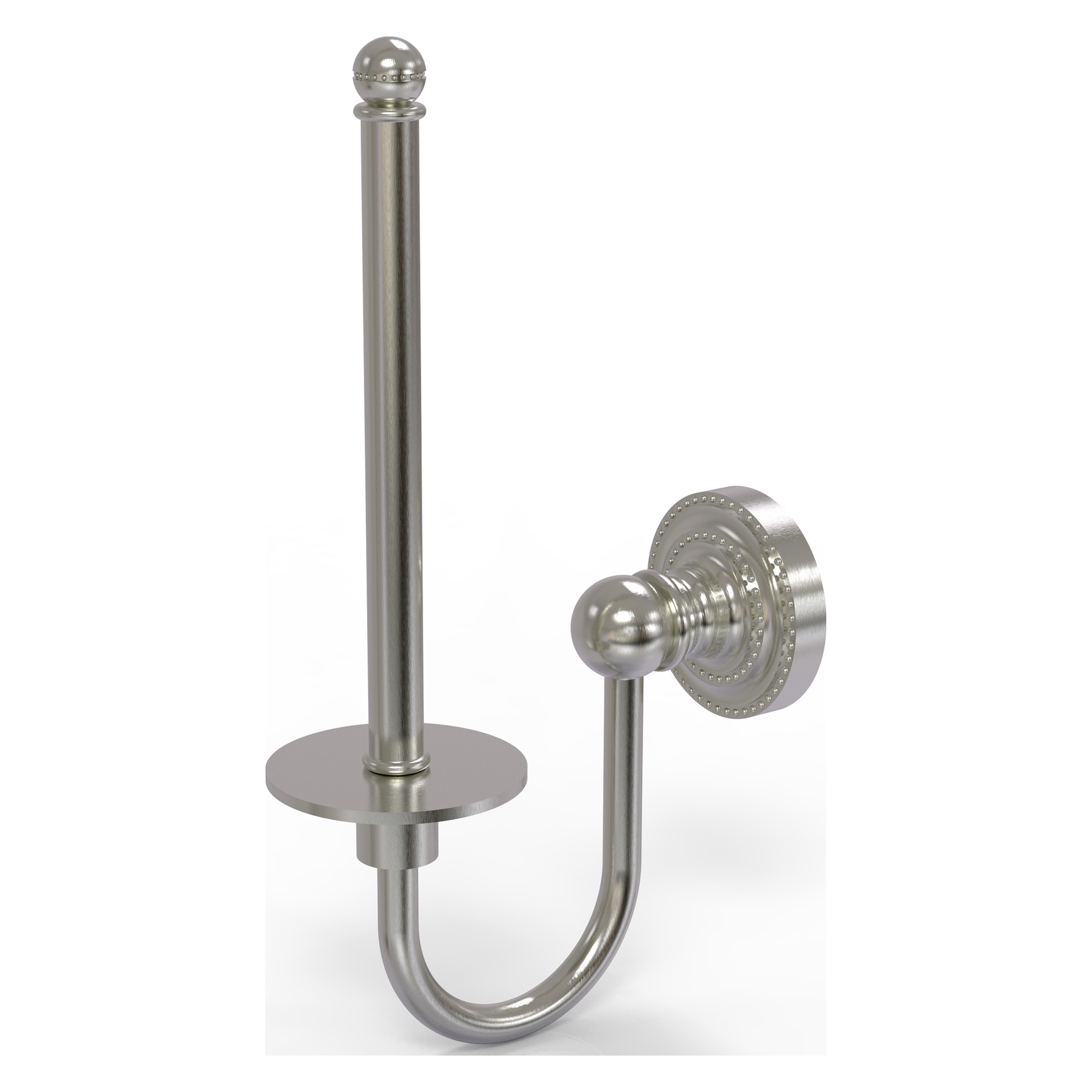 Allied Brass DT-24U-SN Dottingham Satin Nickel Wall mount Single post Toilet Paper Holder 1 -Rolls