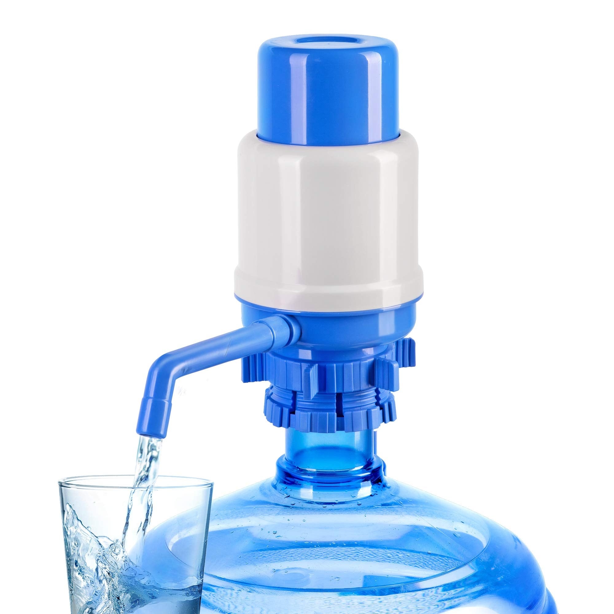 Anqtovp  Manual Water Pump Kit for 5 Gallon Bottle Universal Fit for Crown Top and Screw Top Jugs BPA Free Food Grade Includes Adjustable Tubes