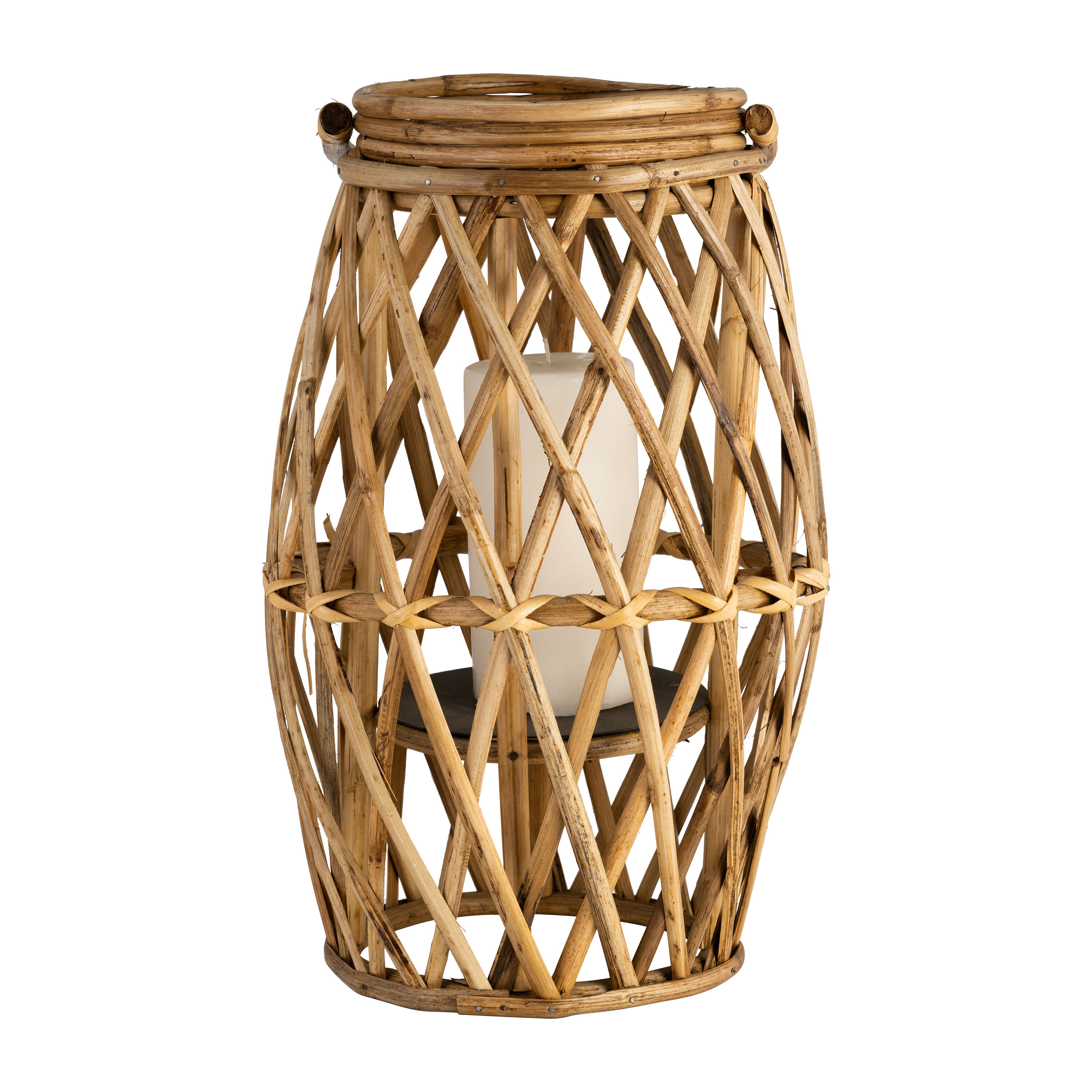 Sagebrook Home 1 Candle Wicker Lantern Candle Holder 15644 at Lowes.com