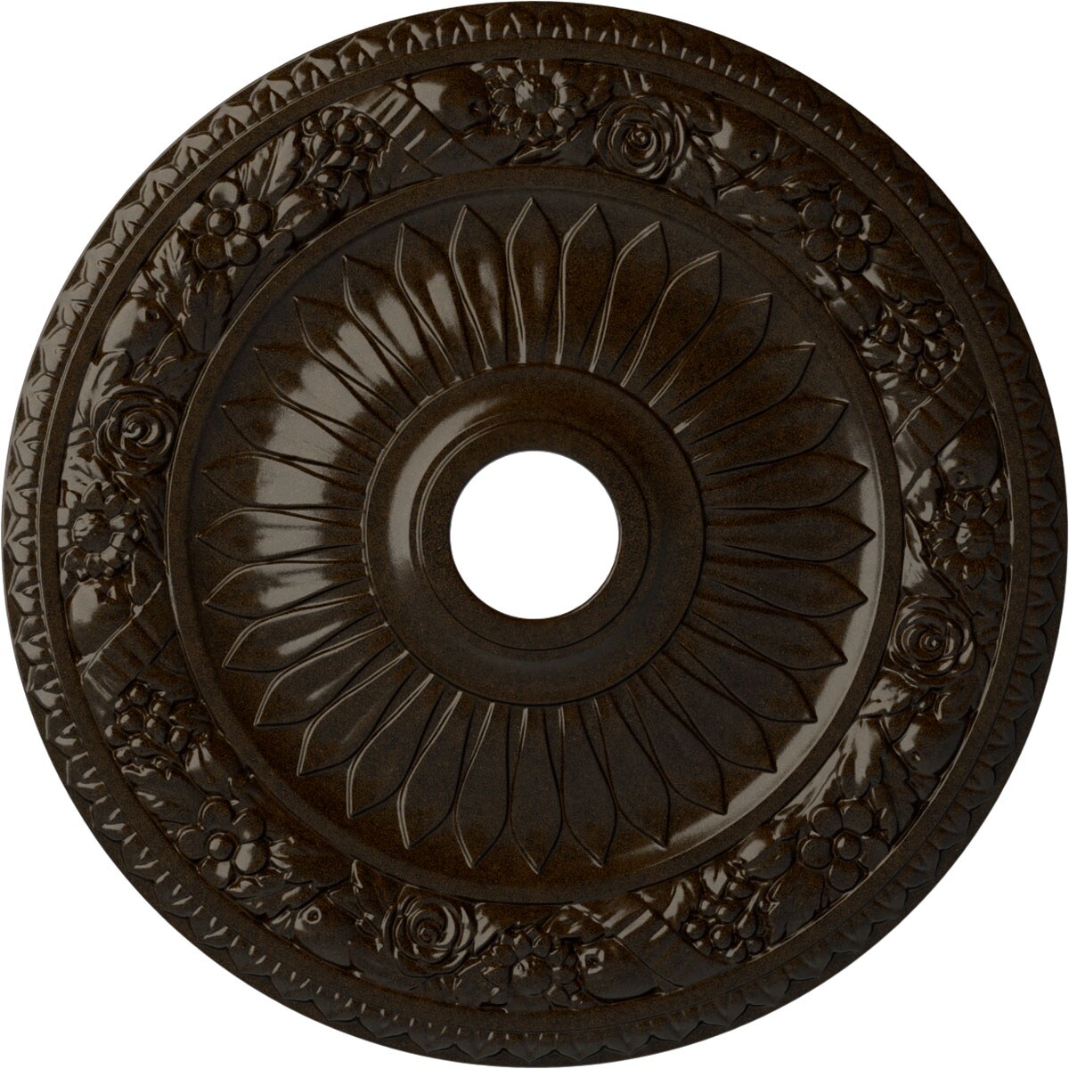 Ekena Millwork CM23BEBZS Bellona 23.625-in W x 23.625-in L Painted Bronze Polyurethane Whole Ceiling Medallion