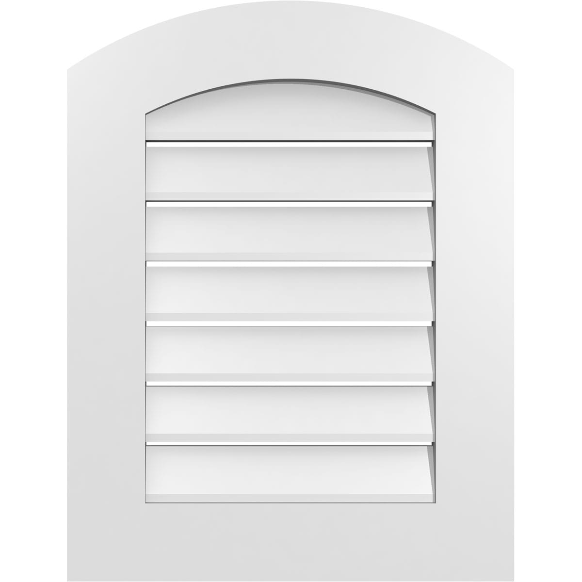Ekena Millwork GVPAR20X2601SF 20-Inches x 26-Inches Off-white Round top PVC Gable Louver Vent