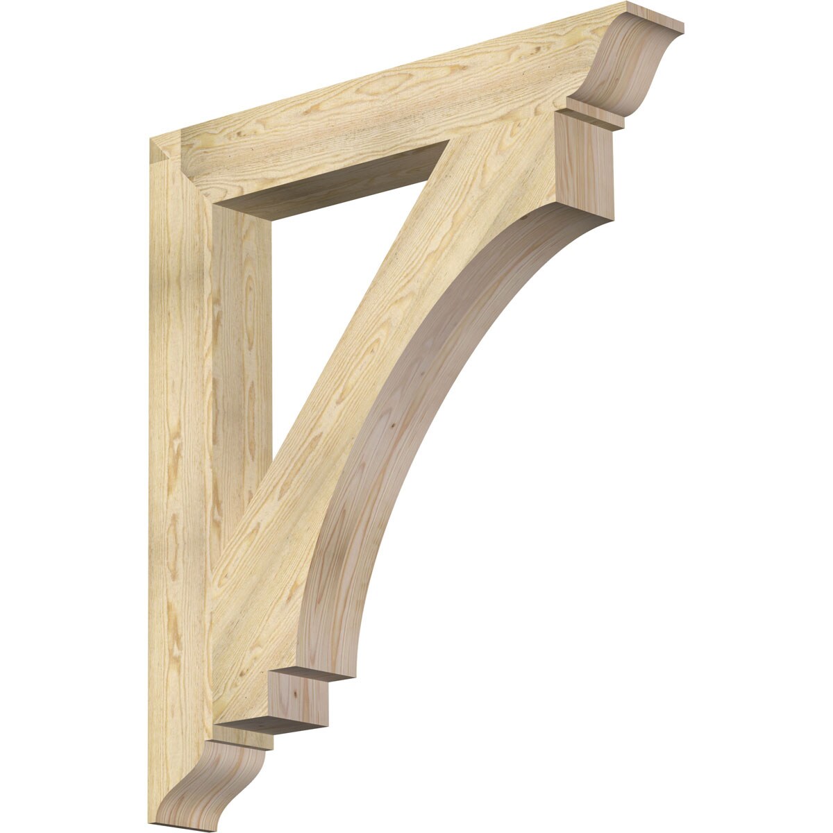 Ekena Millwork BKT06X42X48IMP01RDF Imperial traditional rough sawn 6-in x 42-in x 48-in Douglas fir Brown Wood Standard bracket