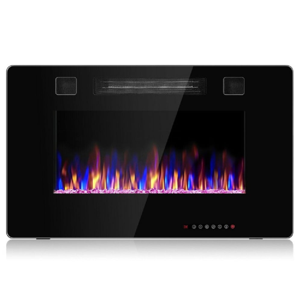 Forclover ALHY-FP02 30-in W Black LED Electric Fireplace